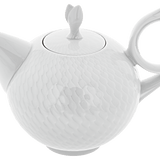 Teekanne, Weiß, V 1,05 l | Meissen Wellenspiel Relief