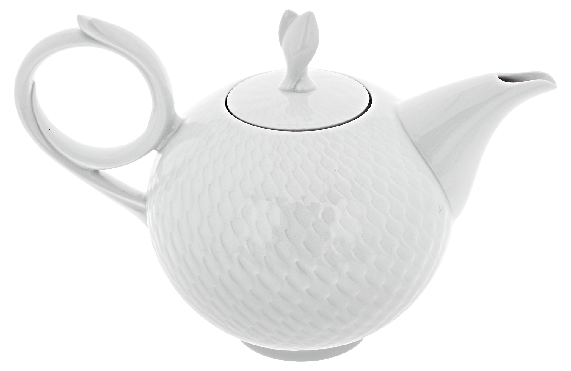 Teekanne, Weiß, V 1,05 l | Meissen Wellenspiel Relief 000001 - 29727 - Meissen Weimar
