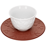 Teeschälchen mit Untertasse, Weiß, H 5.5 cm | Meissen Böttgersteinzeug