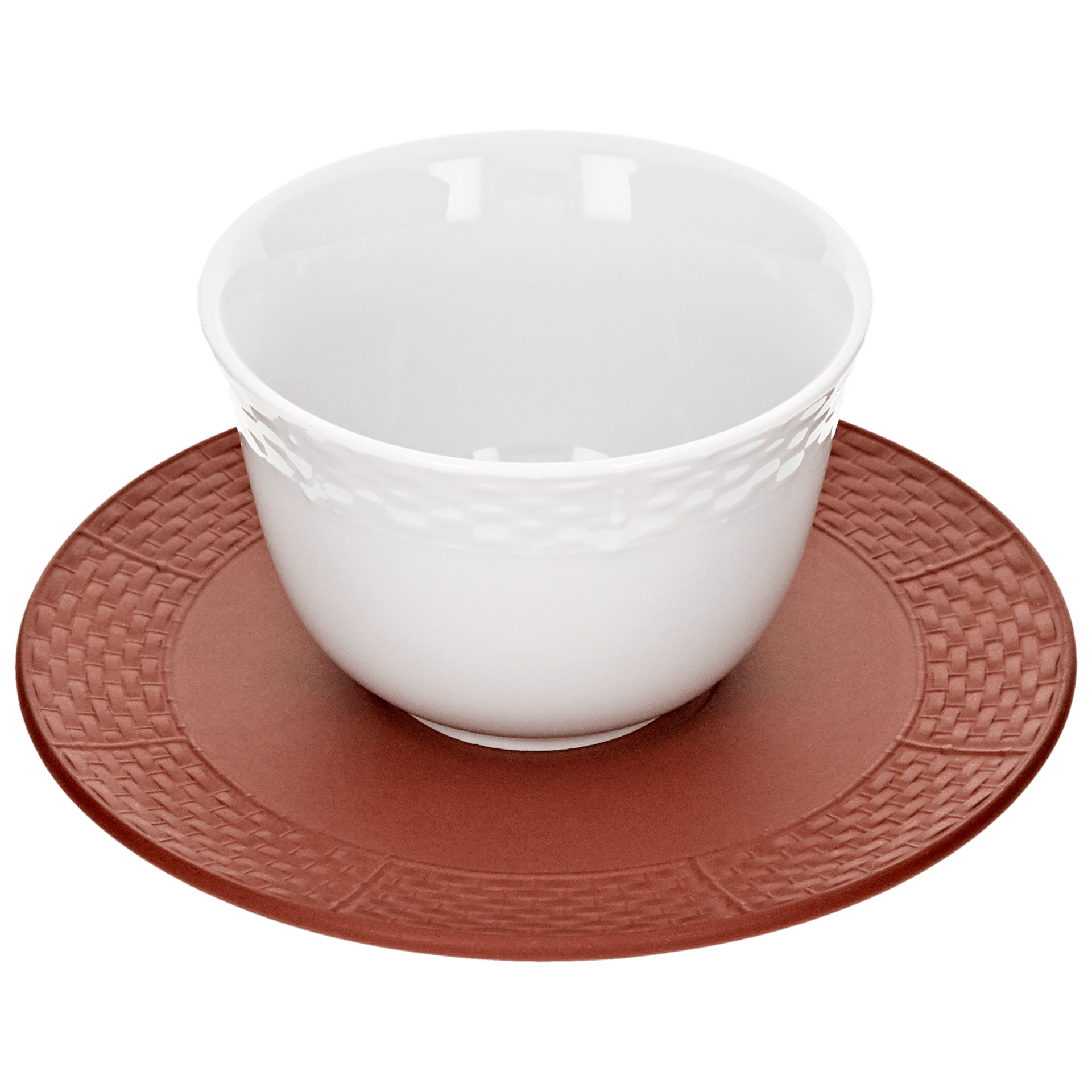 Teeschälchen mit Untertasse, Weiß, H 5,5 cm | Meissen Böttgersteinzeug 000001-55b03 - Meissen Weimar