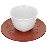 Teeschälchen mit Untertasse, Weiß, H 5.5 cm | Meissen Böttgersteinzeug