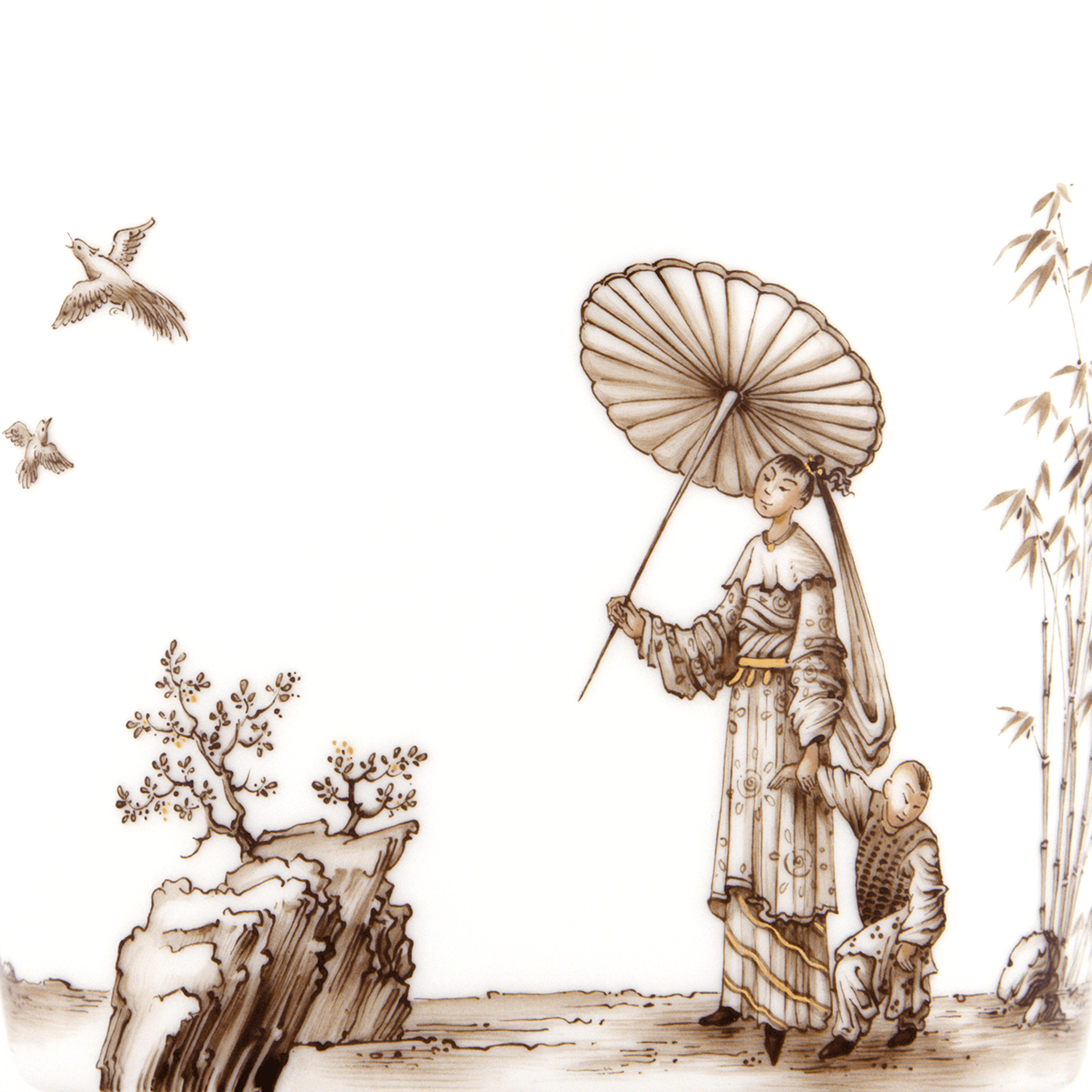 Teeset "Grafische Szenen nach Höroldt", Lim. 25, Form "Vitruv" | Meissen Limitierte Meisterwerke 593484-C4313 - Meissen Weimar