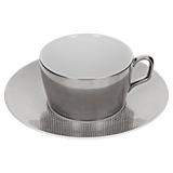 Teetasse Mesh Platin, Ø 16,5 cm, 0,2 l | Meissen Cosmopolitan