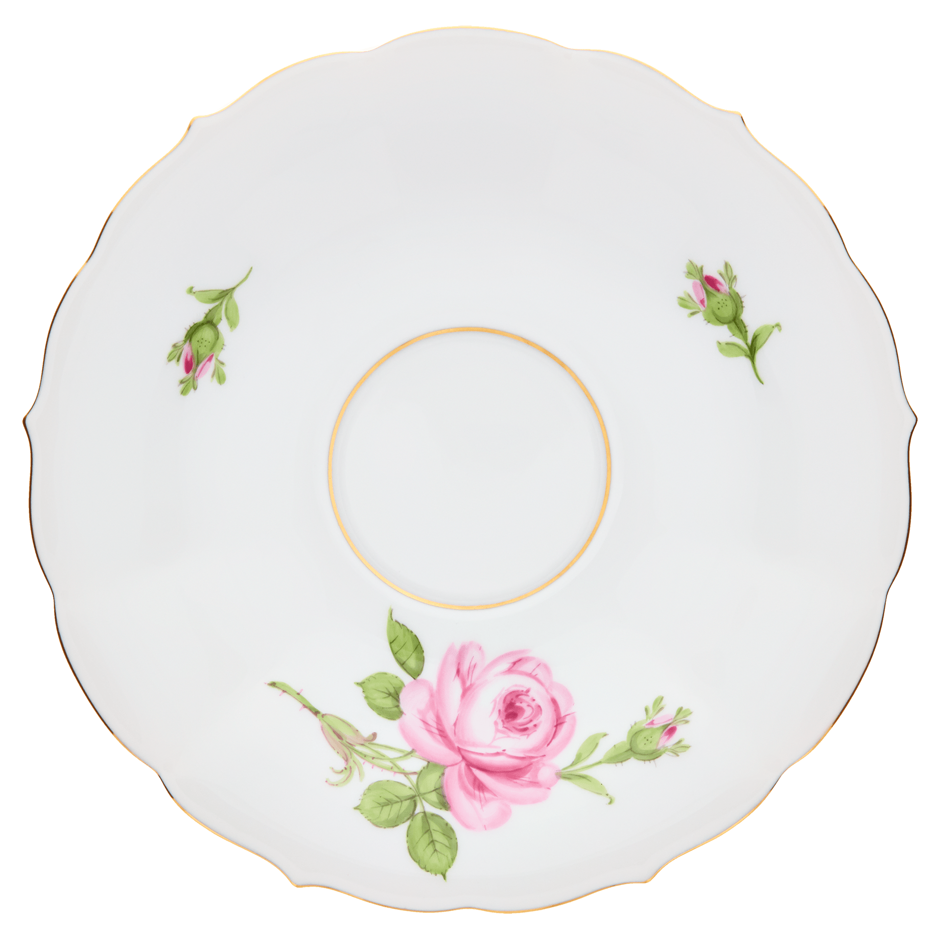 Teetasse, Rose mitte, bunt, Goldrand, 0,2 l | Meissen Neuer Ausschnitt 020110 - 00633 - Meissen Weimar