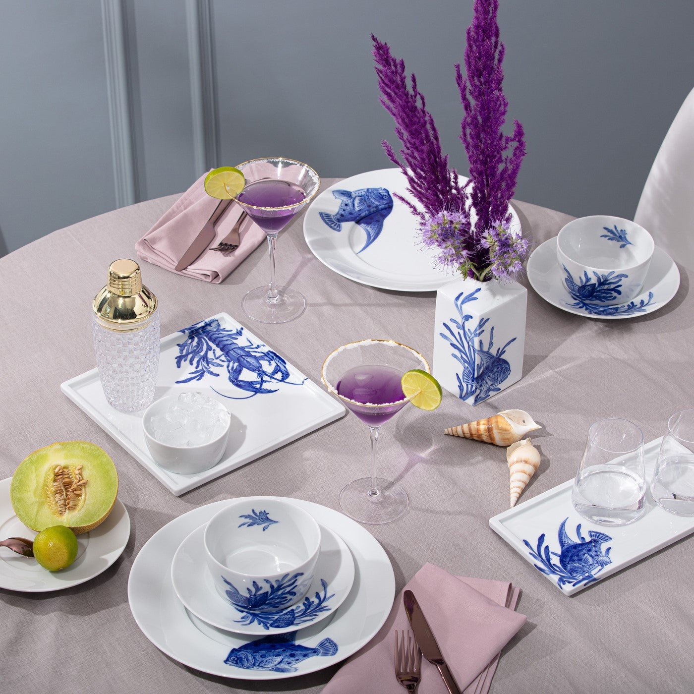 Teller, klein, 'Blue Treasures', Muschel, Ø 20 cm | Meissen Cosmopolitan 82A279 - 37071 - Meissen Weimar