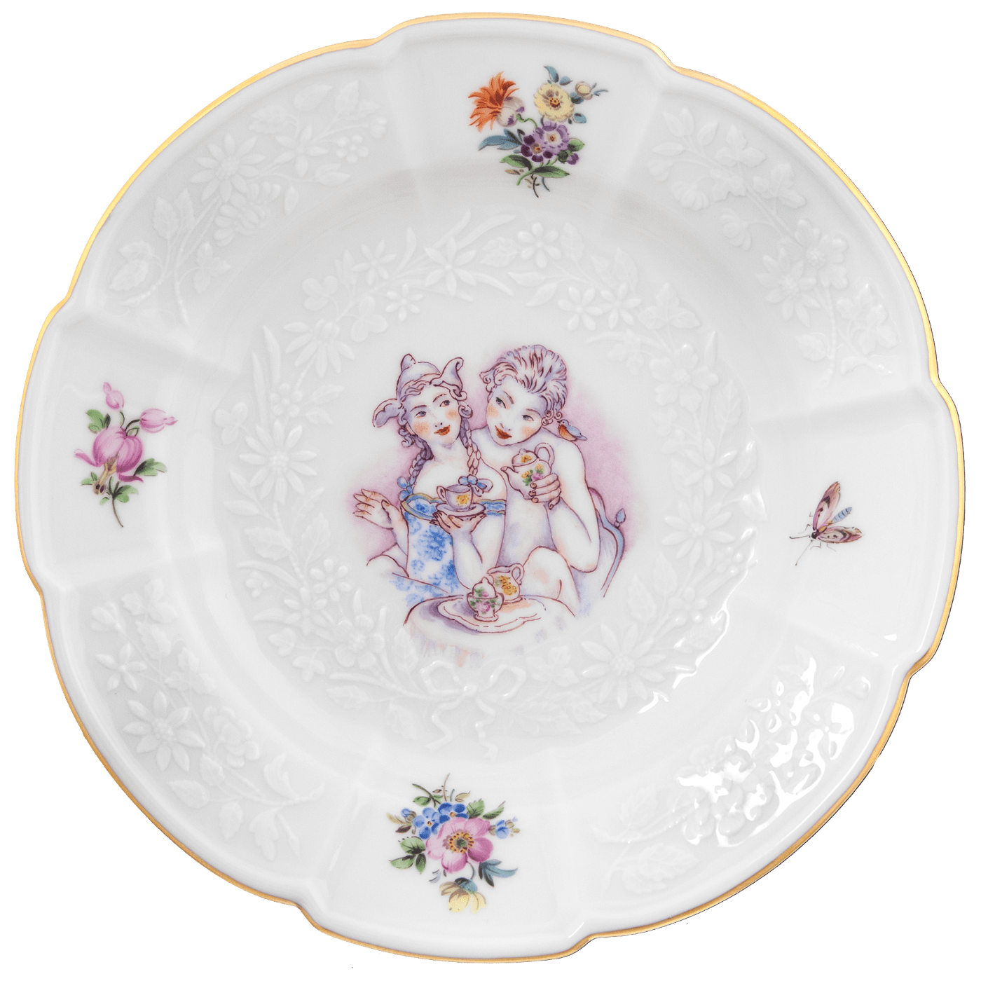 Teller - Set Handbemalt, Ø 20 cm, 2 - Teilig | Meissen Antactica Collection 65c028 - c0804 - Meissen Weimar