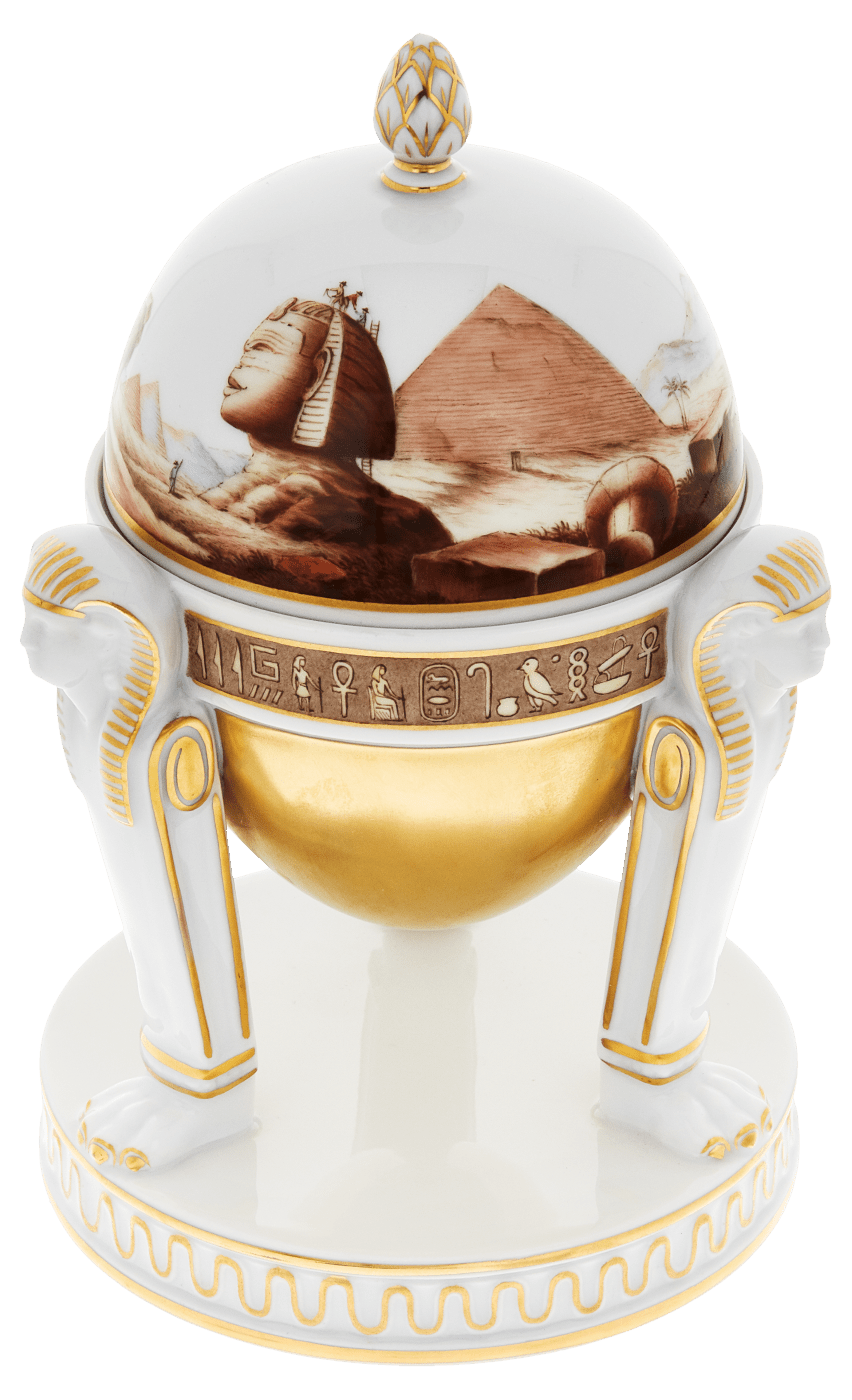 Tintengefäß Ägyptische Ansichten Gold H 15,4 cm | Meissen Limitierte Meisterwerke 296384 - 52786 - Meissen Weimar