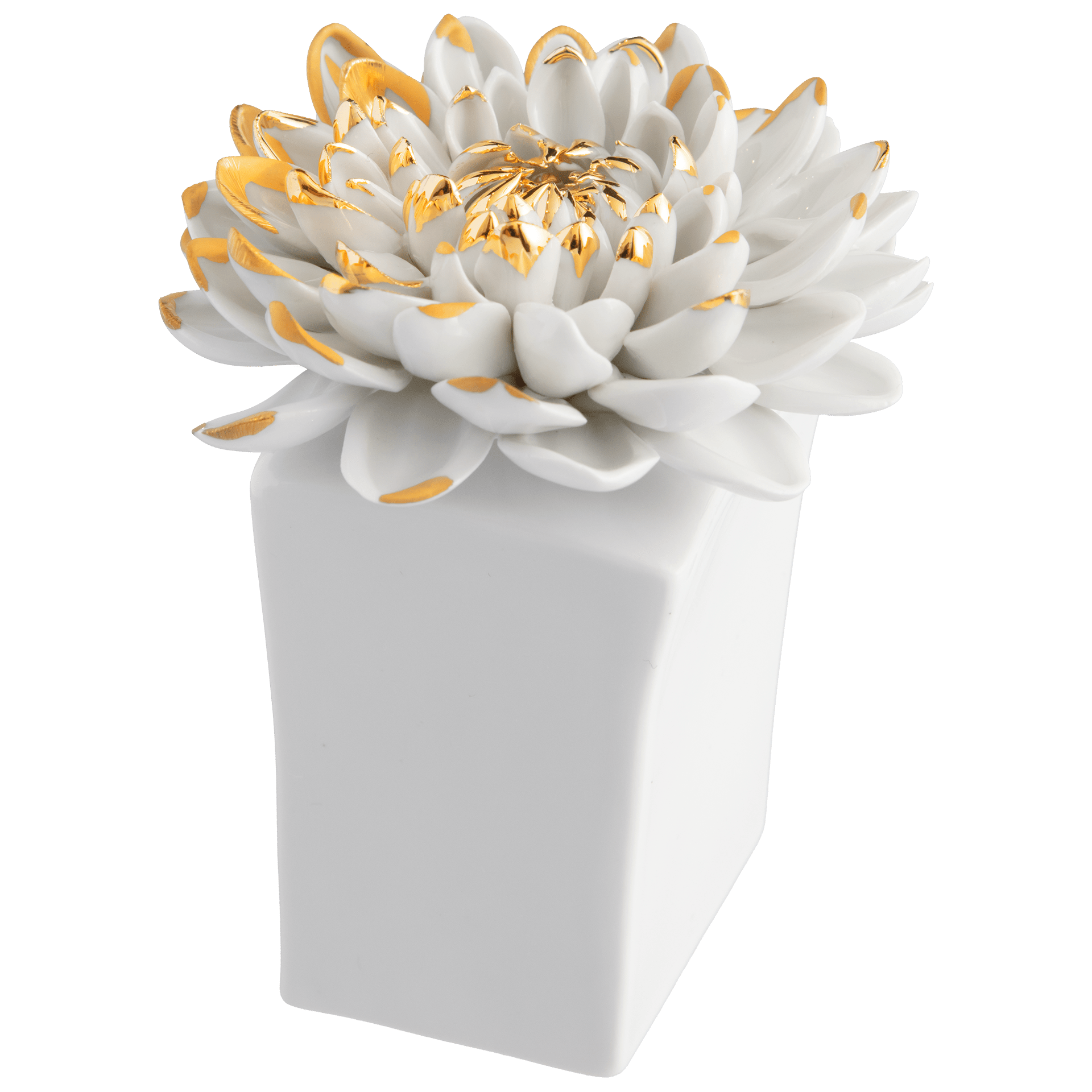 Tischblume Dahlie, Gold staffiert, H 9,5 cm | Accessoires Meissen Royal Blossom 900200 - 81785 - Meissen Weimar