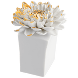 Tischblume Dahlie, Gold staffiert, H 9,5 cm | Accessoires Meissen Royal Blossom