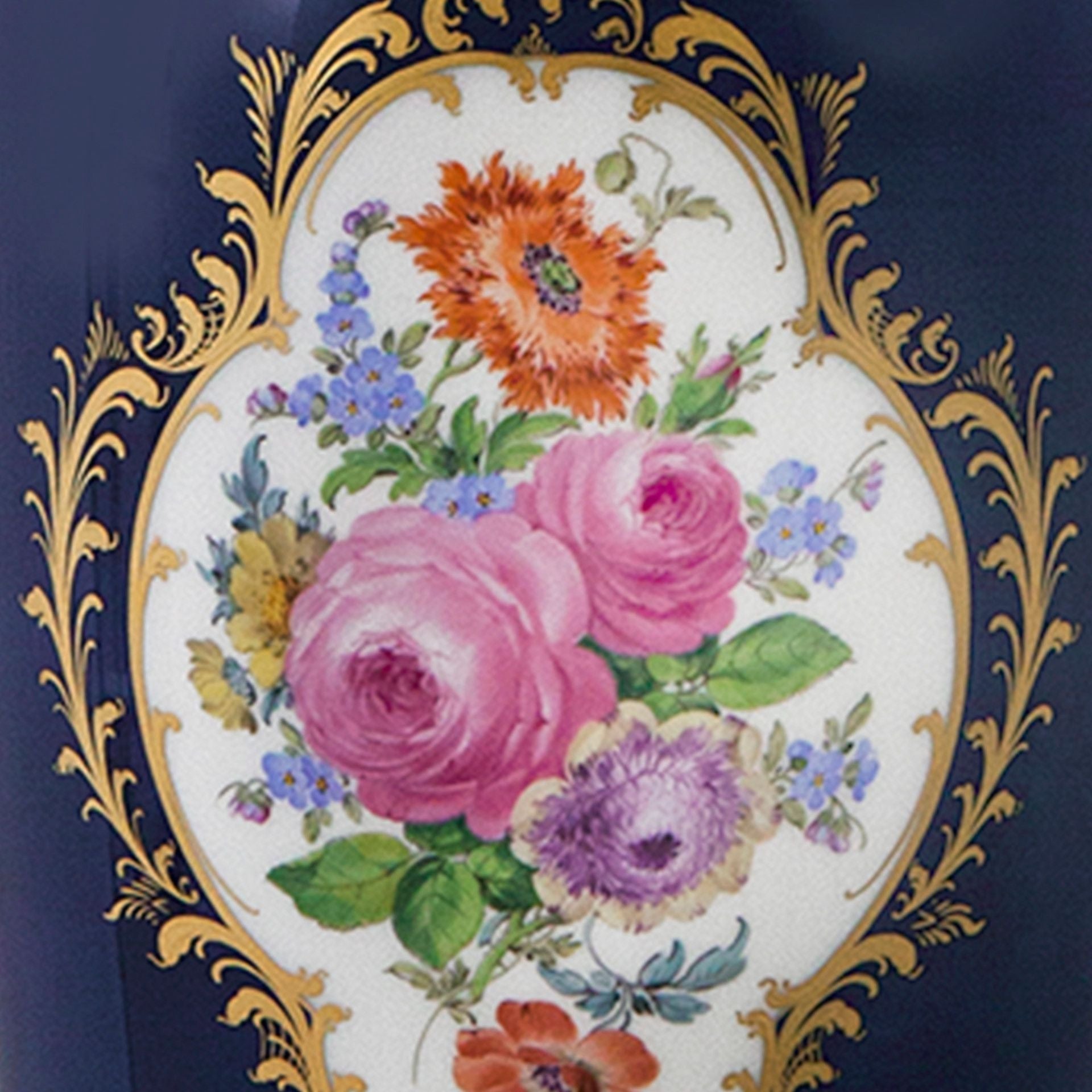 Tischleuchte, Blumenbukett, H 62 cm | Meissen Fine Dining 10a028 - 50m65 - Meissen Weimar