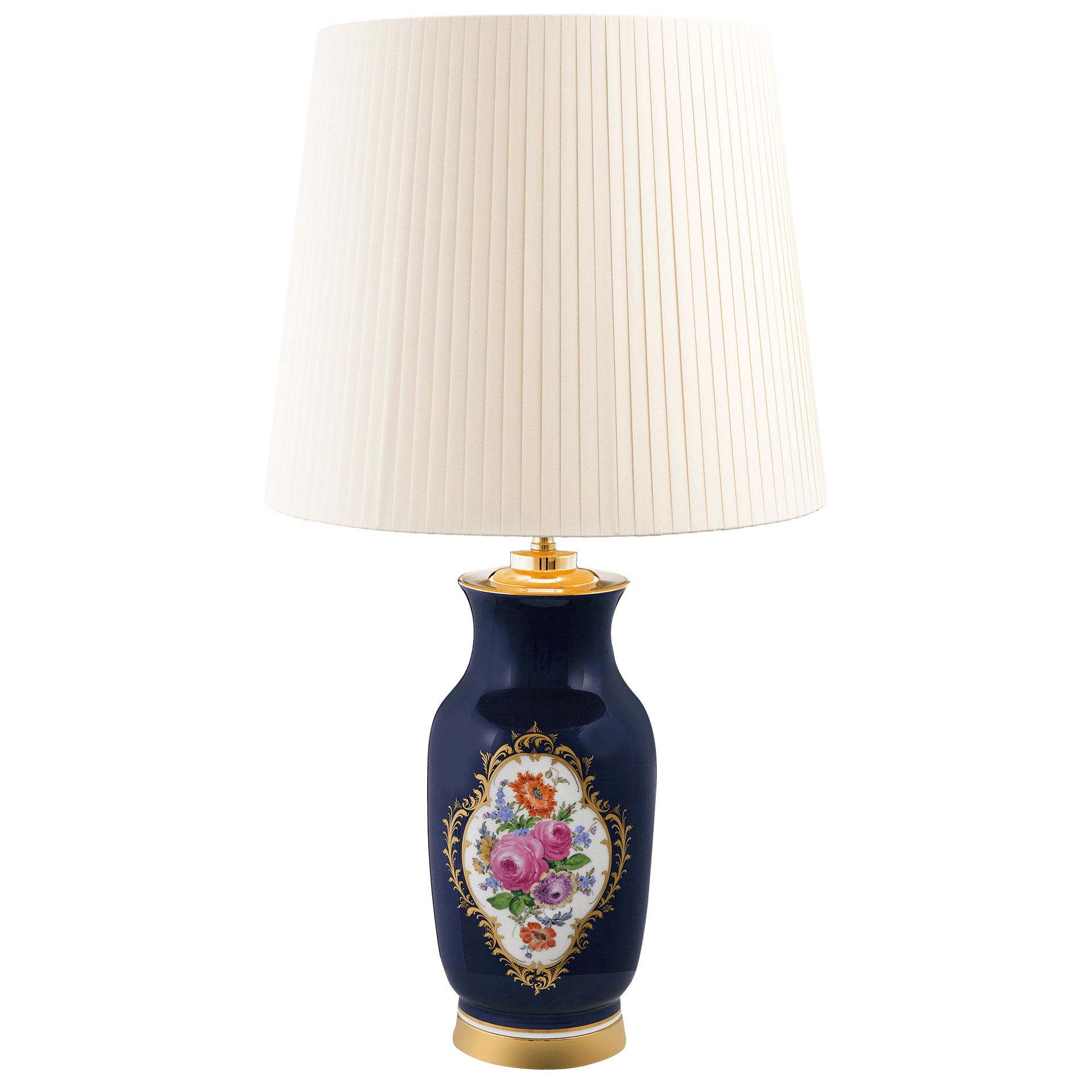 Tischleuchte, Blumenbukett, H 62 cm | Meissen Fine Dining 10a028 - 50m65 - Meissen Weimar