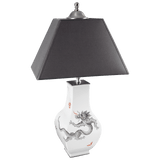 Tischleuchte, Mingdrachen, schwarz, H 49 cm | Meissen Leuchten