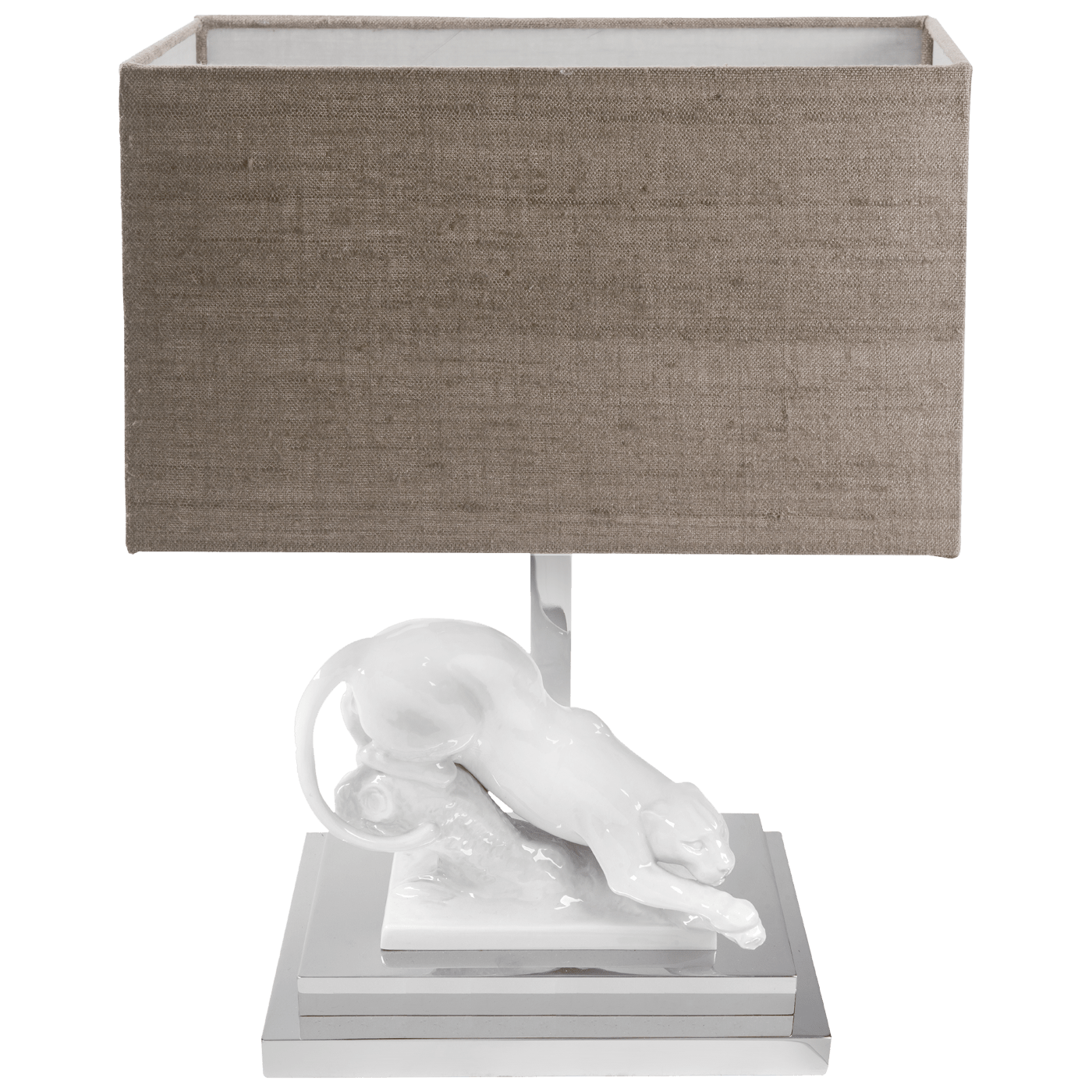 Tischleuchte Panther Weiß H 44 cm | Meissen Fine Dining 000001 - 78m16 - Meissen Weimar