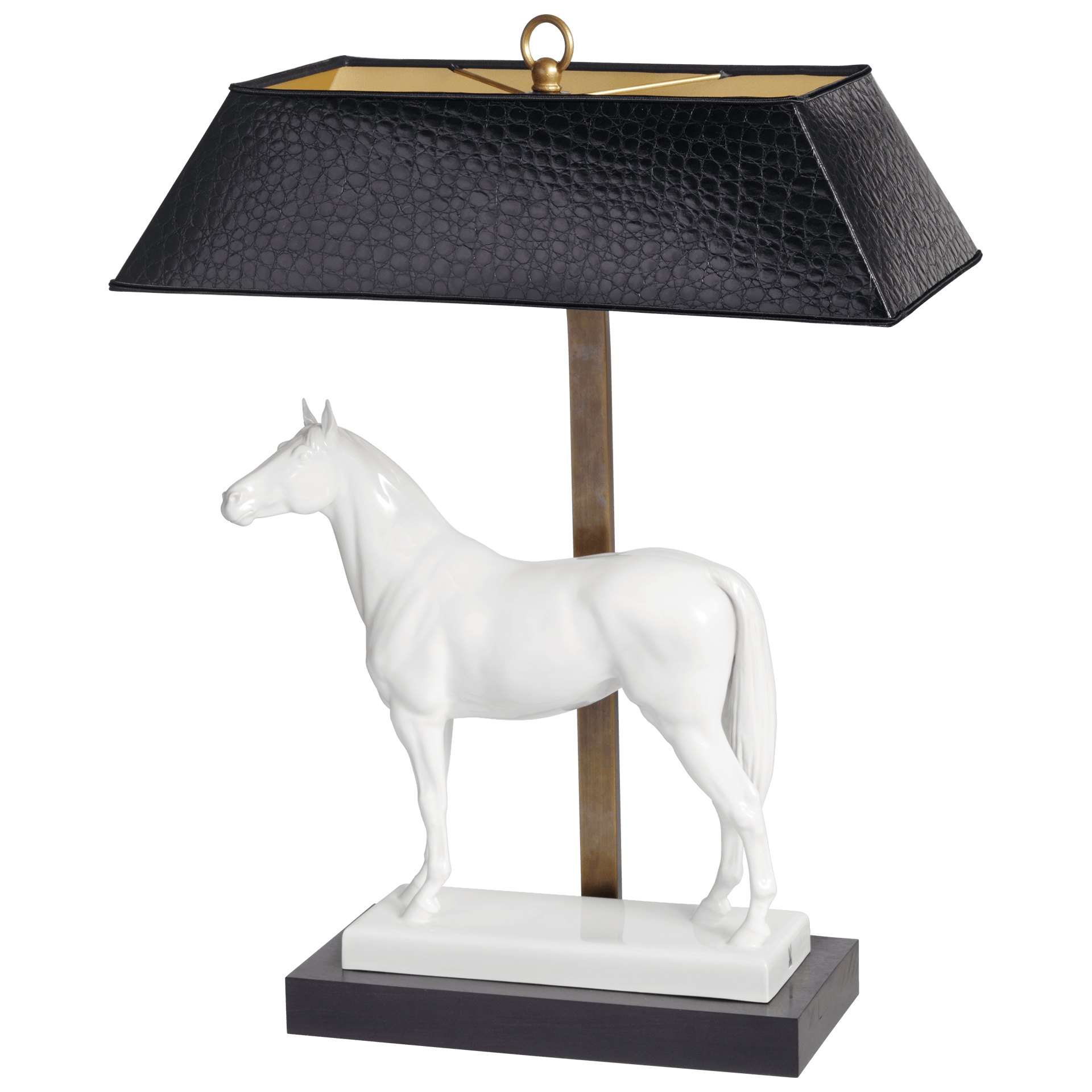 Tischleuchte Pferd, Weiß, H 48 cm | Meissen Fine Dining Individuell 000001 - 78m13 - Meissen Weimar