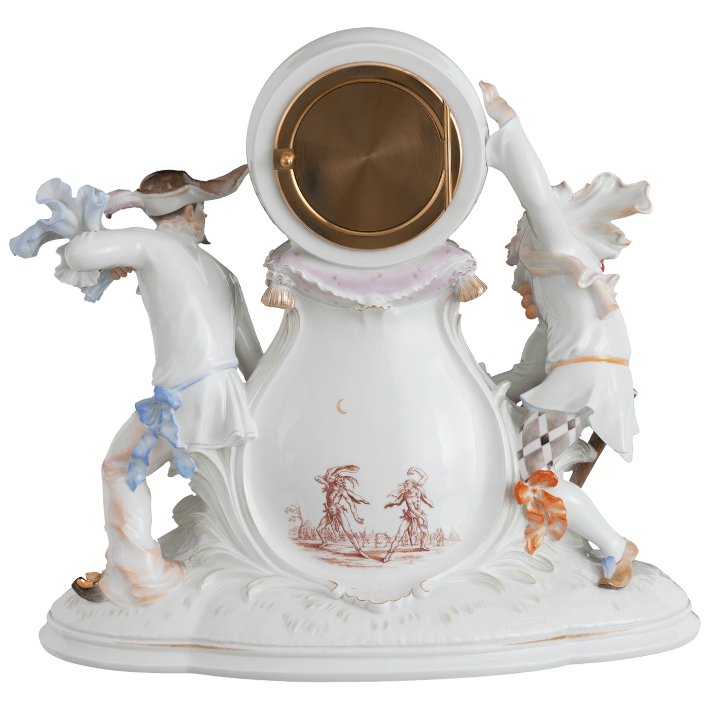 Uhr Degenfechter, Porzellan, H 32 cm | Meissen Limitierte Meisterwerke 90a984 - 60m20 - Meissen Weimar
