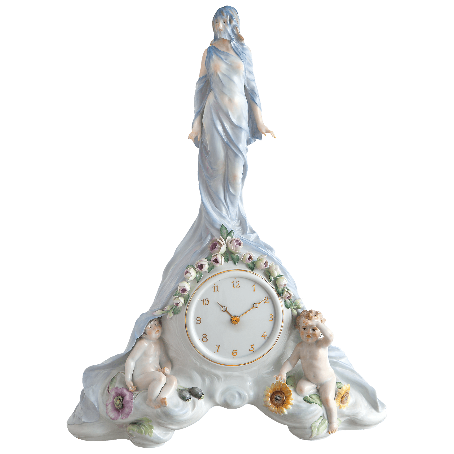 Uhr, Die Zukunft, H 41 cm | Meissen Limitierte Meisterwerke 900384 - 60m21 - Meissen Weimar