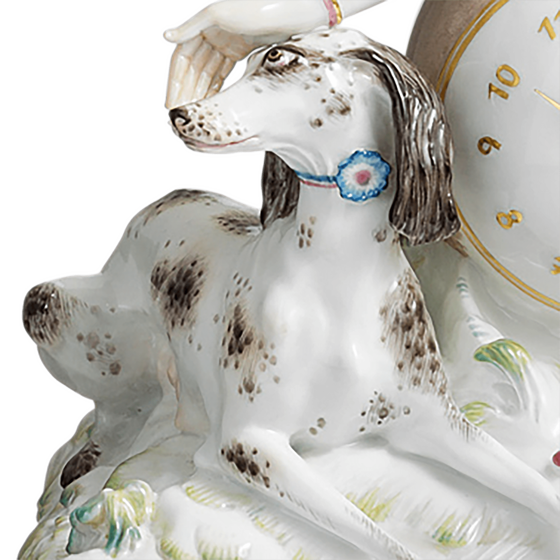 Uhr Jägerin mit Hund, Höhe 27 cm | Meissen Exklusiv - Kollektion 900380 - 60m09 - Meissen Weimar