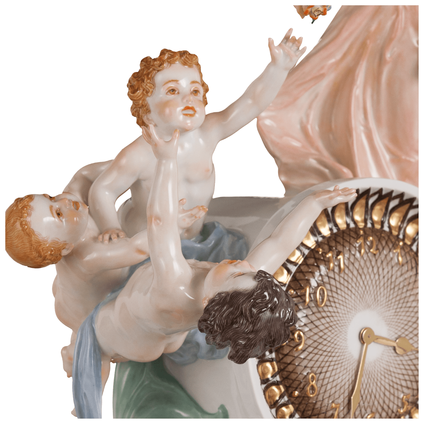Uhr Sonnenrose, Porzellan, H 42 cm | Meissen Limitierte Meisterwerke 900384 - 60m19 - Meissen Weimar