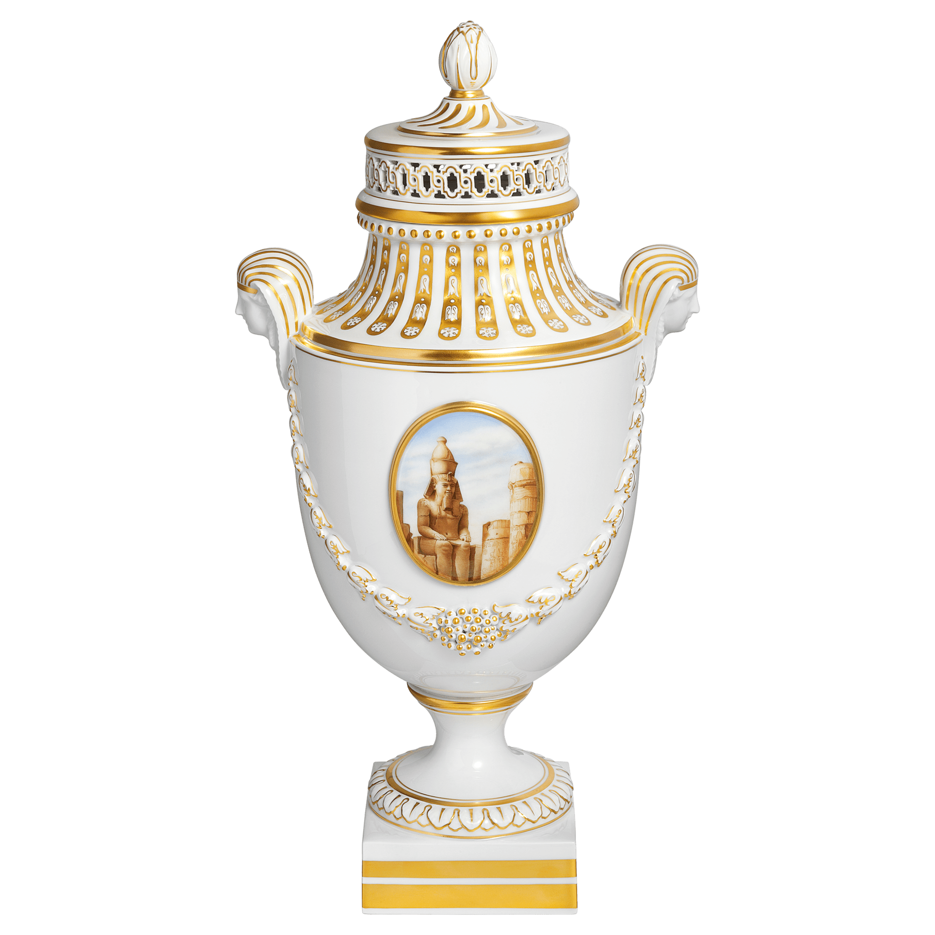 Vase Ägyptische Landschaften, H 41 cm | Meissen Limitierte Meisterwerke 296384 - 51236 - Meissen Weimar