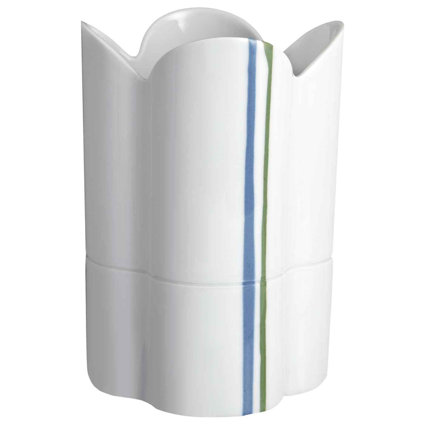 Vase blau - grün, H 23,5 cm | Meissen Unikate 63c046 - u6417 - Meissen Weimar