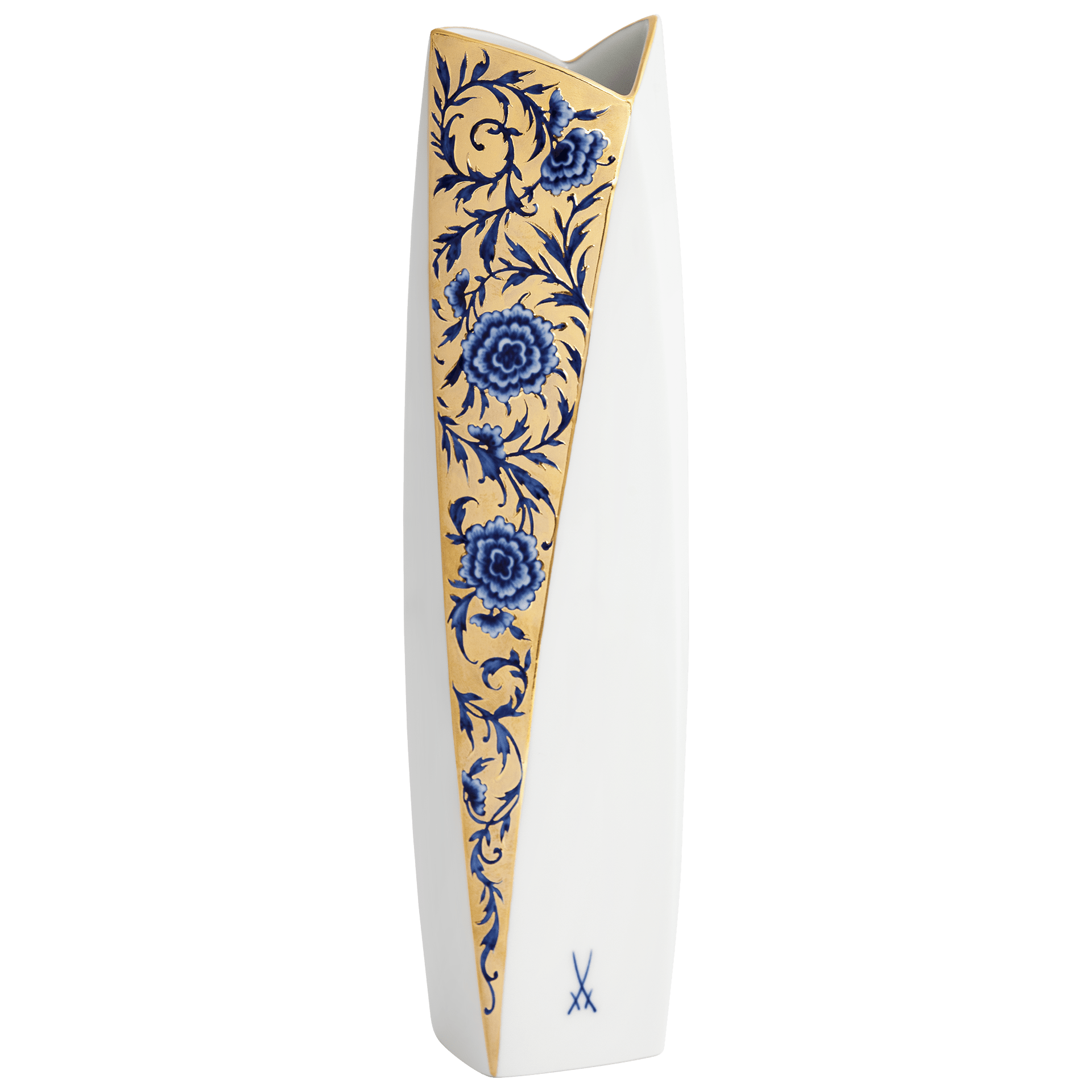 Vase Blauer Brokat, H 29 cm | Meissen Vasen Kollektion 82a074 - 50292 - Meissen Weimar