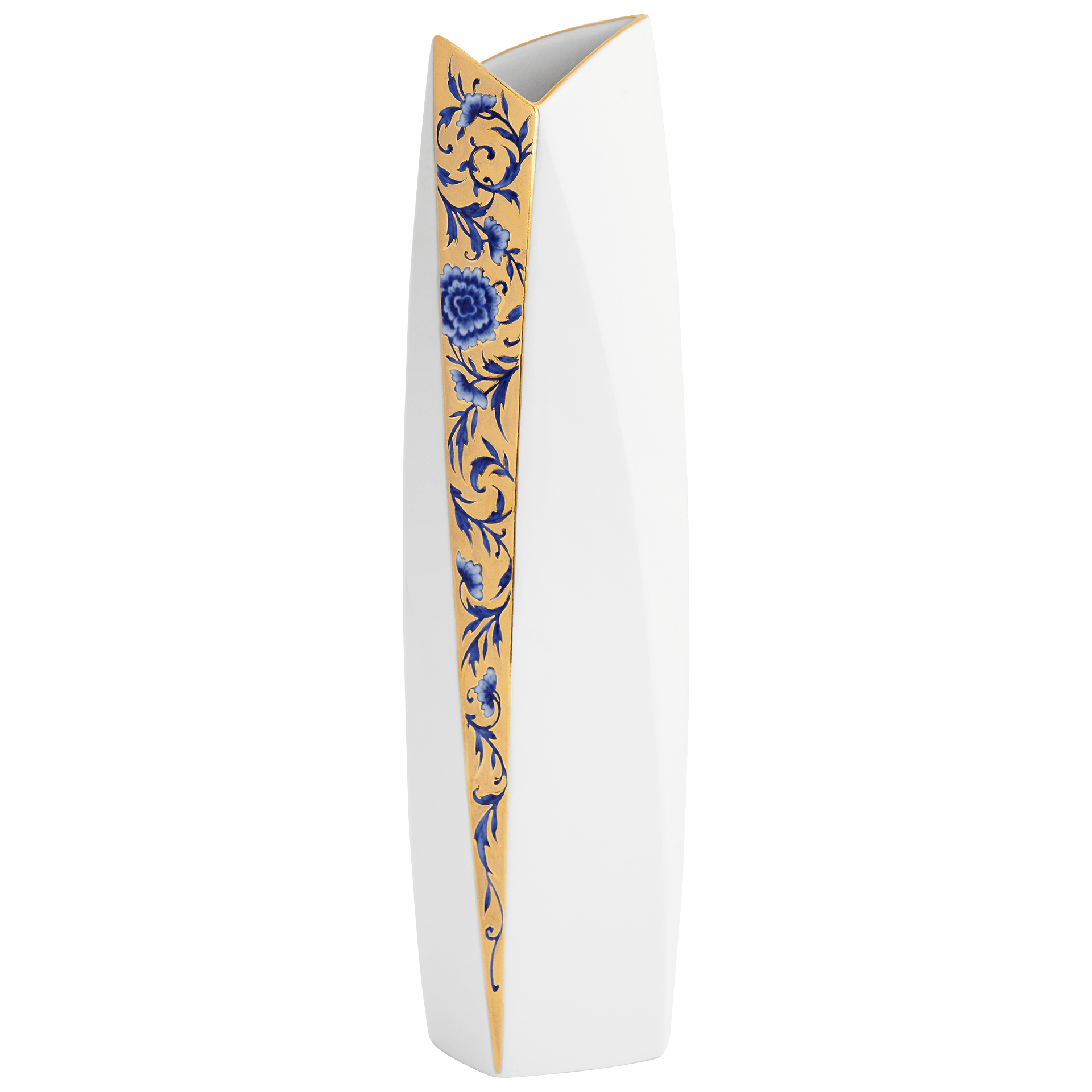 Vase Blauer Brokat, H 29 cm | Meissen Vasen Kollektion 82a074 - 50292 - Meissen Weimar