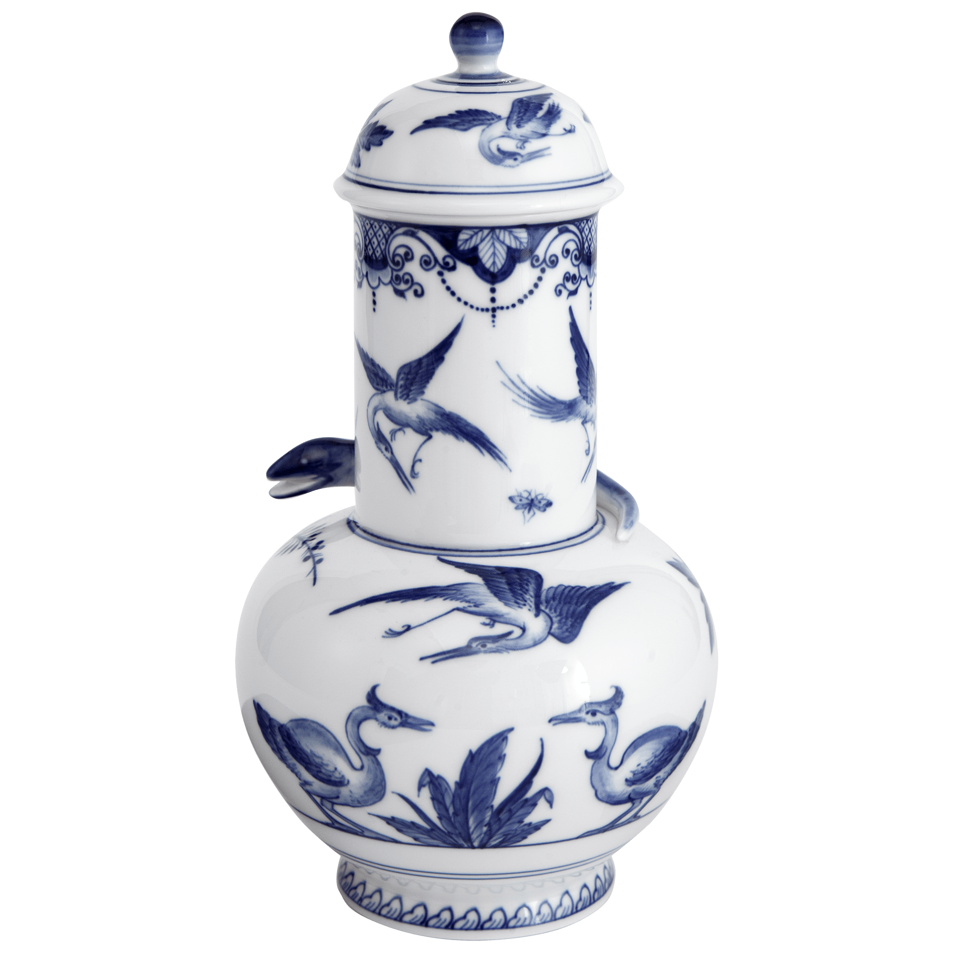 Vase Blauer Kranich, H 24 cm | Meissen Vasen Kollektion 818274 - 51322 - Meissen Weimar