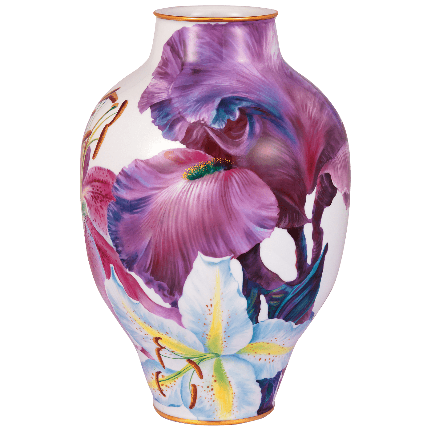 Vase Bloom Garden - Pink Lily, H 56 cm | Meissen Limitierte Meisterwerke 932t84 - 50460 - Meissen Weimar