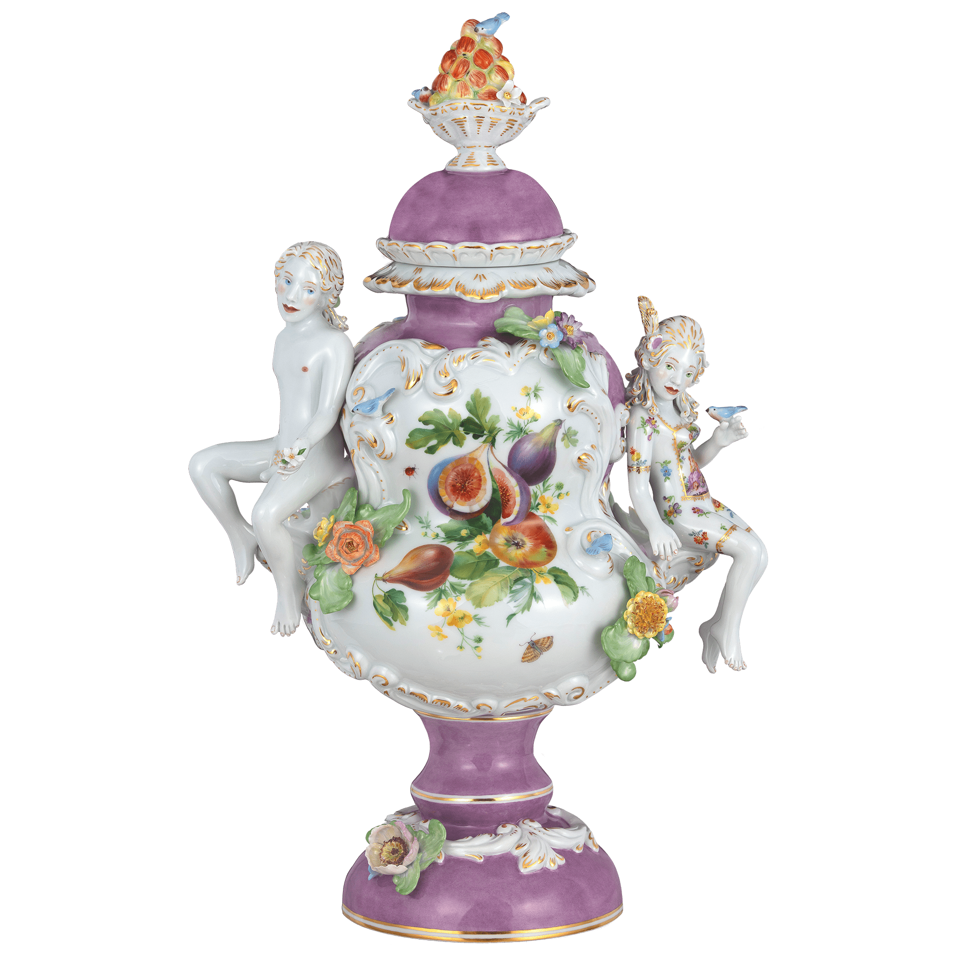 Vase, Blue Bird, H 51 cm | Meissen Vasen Kollektion 65c028 - 81m15 - Meissen Weimar