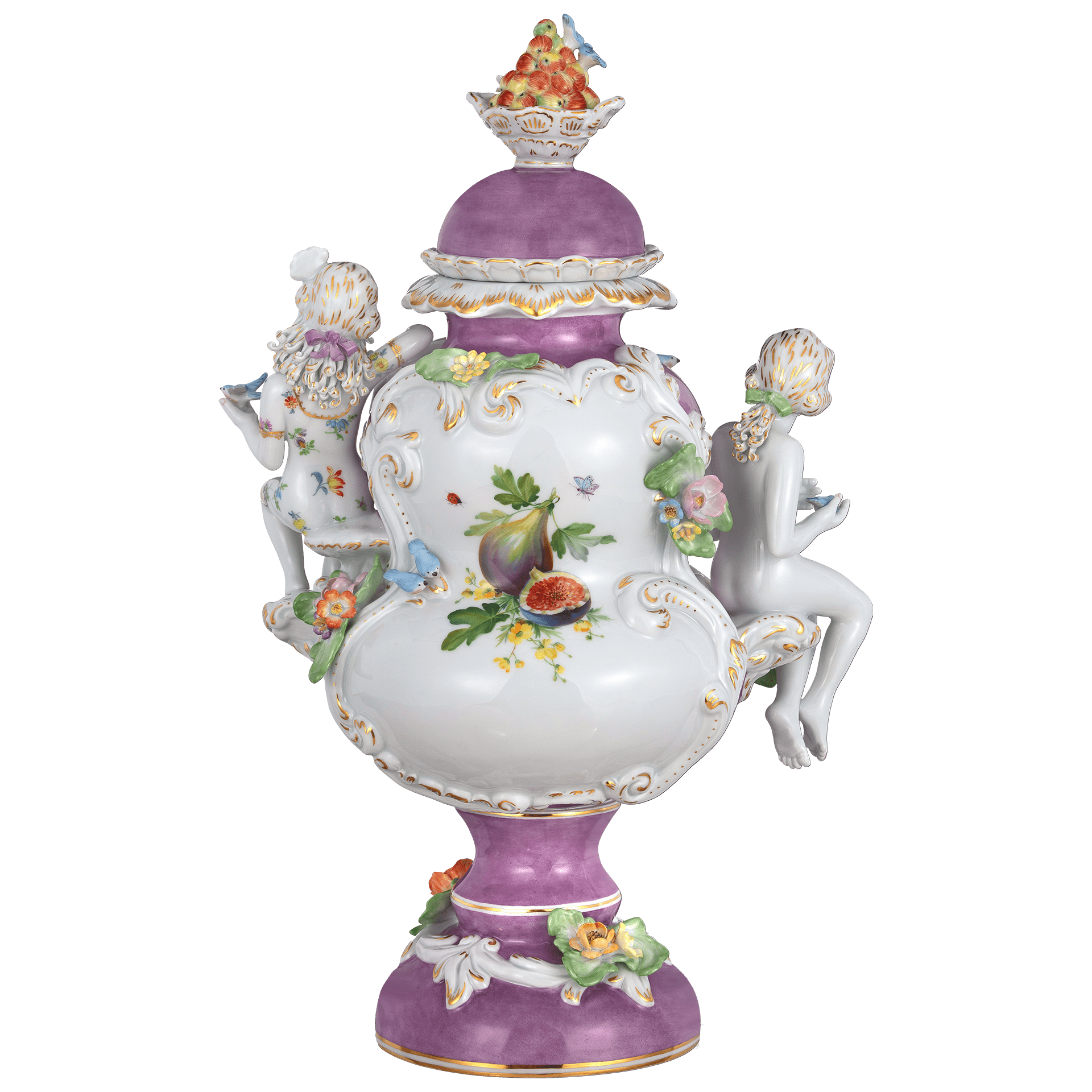 Vase Blue Bird II, Porzellan, H 48 cm | Meissen Vasen Kollektion 65c028 - 81m14 - Meissen Weimar