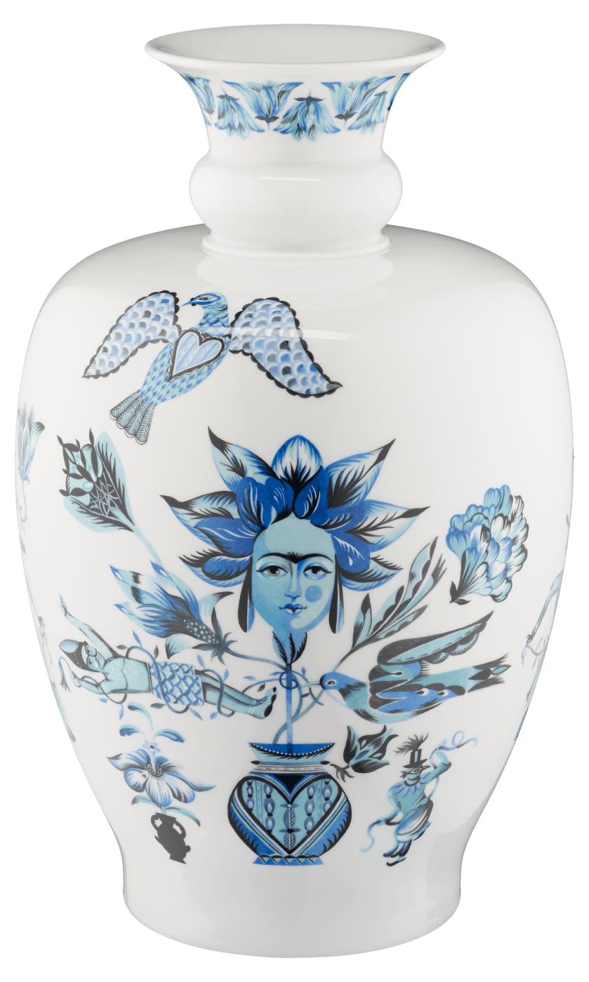 Vase, Blue Dance, H 40 cm | Meissen Vasen Kollektion 65c056 - 50412 - Meissen Weimar