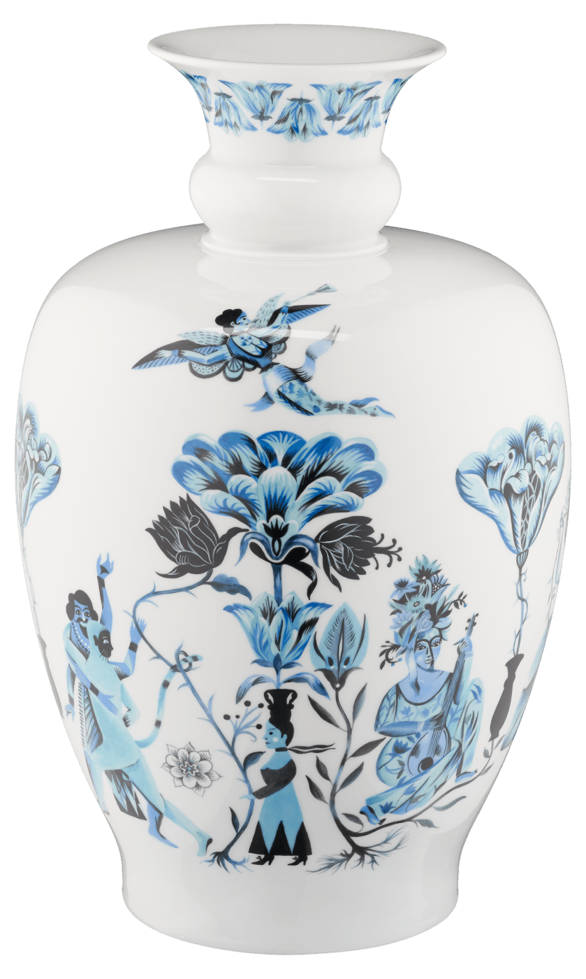 Vase, Blue Dance, H 40 cm | Meissen Vasen Kollektion 65c056 - 50412 - Meissen Weimar