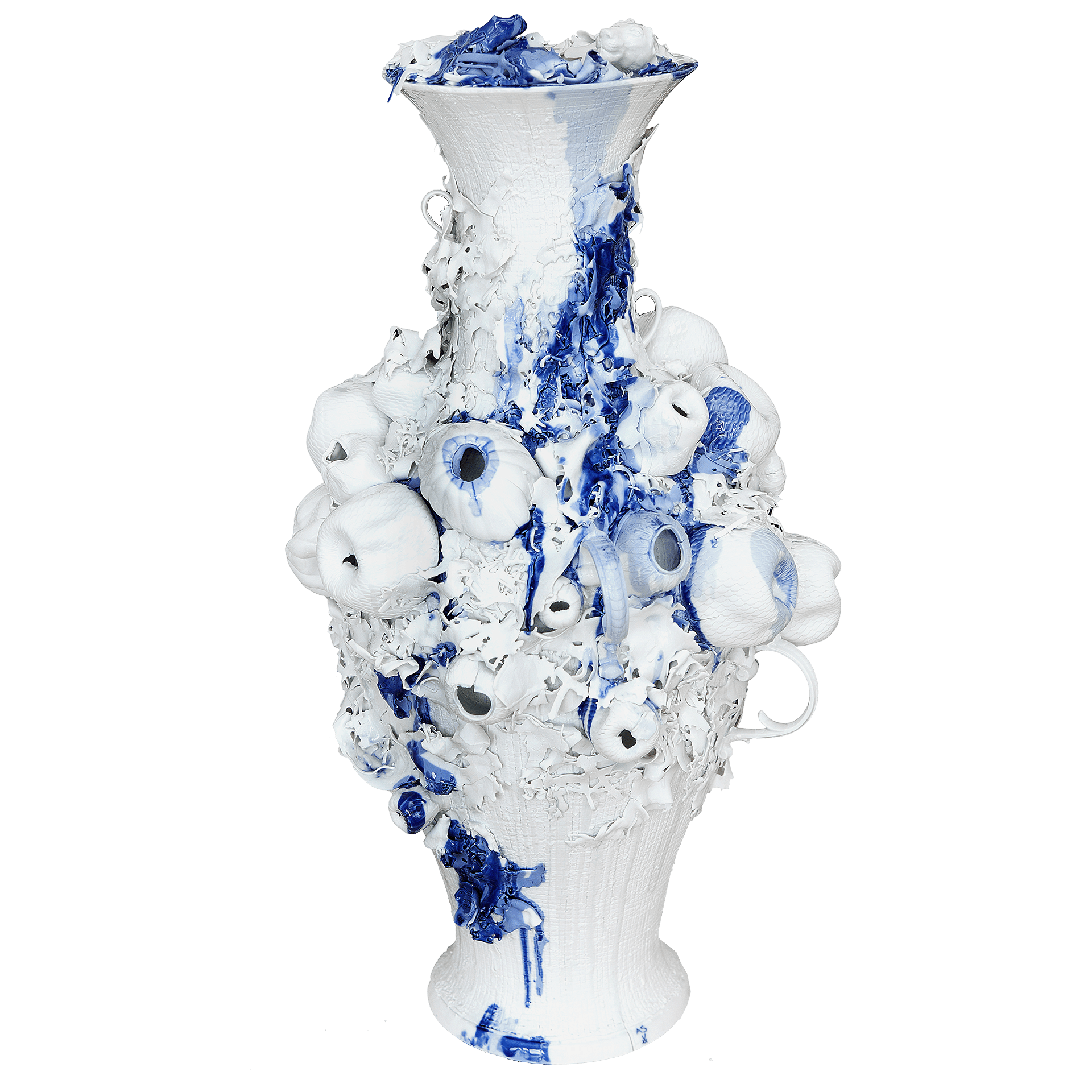 Vase Blue, H 82 cm | Meissen Unikate 63c032 - u4842 - Meissen Weimar