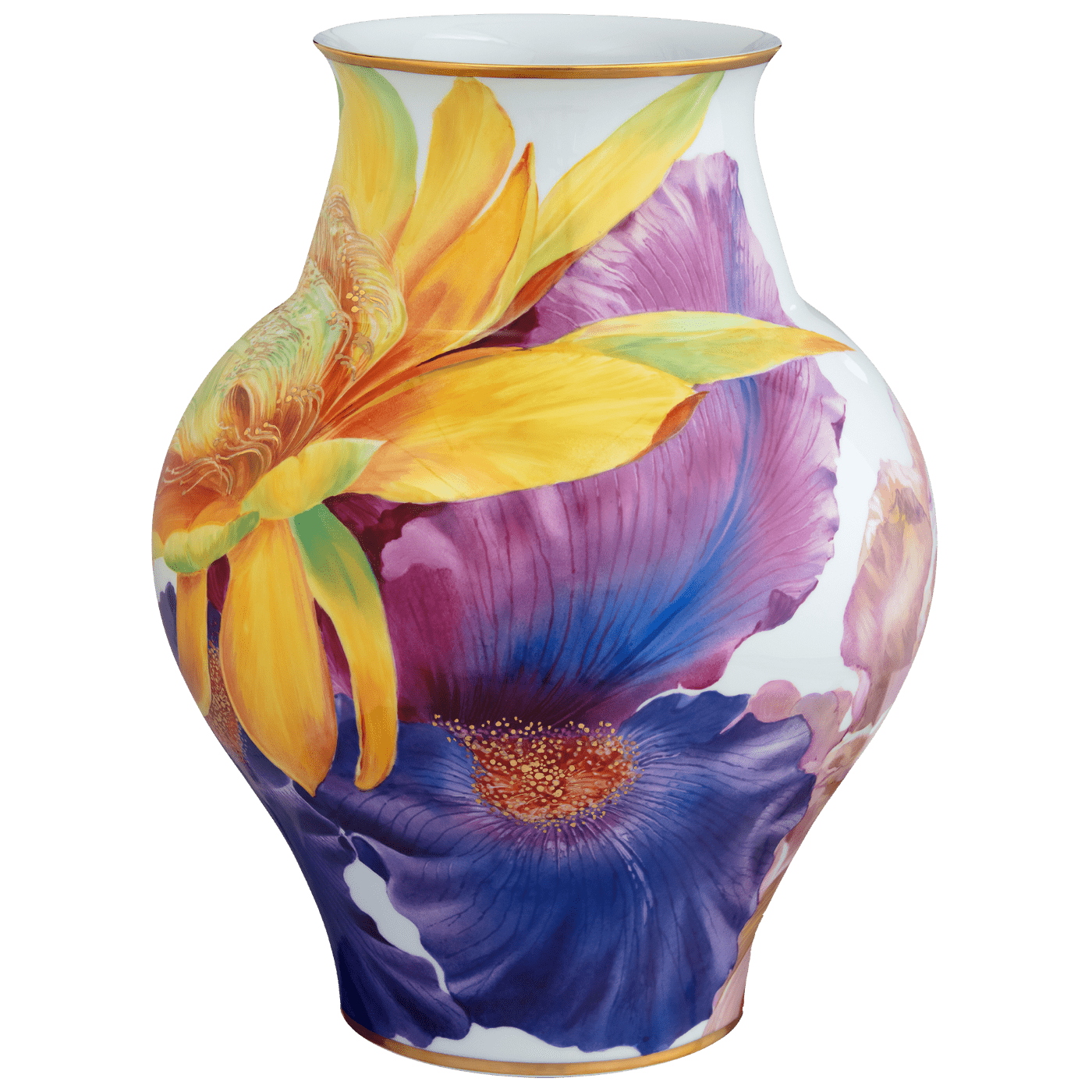 Vase Blühende Farben, H 44 cm | Meissen Exklusiv - Kollektion 932o80 - 50443 - Meissen Weimar