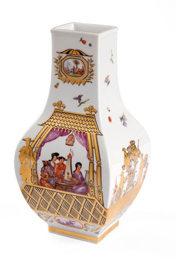 Vase Chinoiserien H 25,5 cm | Meissen Limitierte Meisterwerke 28a384 - 50262 - Meissen Weimar