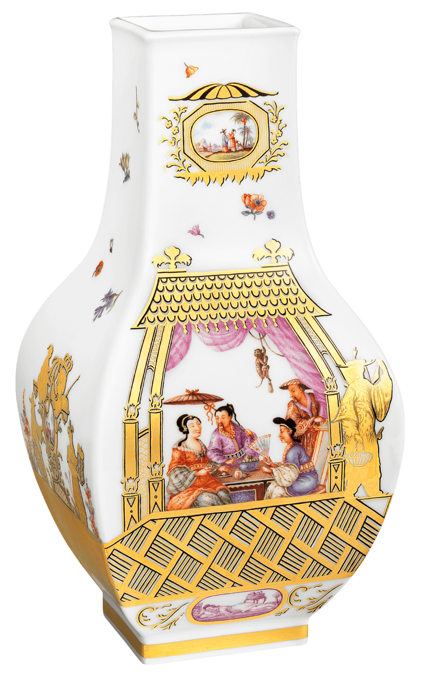 Vase Chinoiserien H 25,5 cm | Meissen Limitierte Meisterwerke 28a384 - 50262 - Meissen Weimar