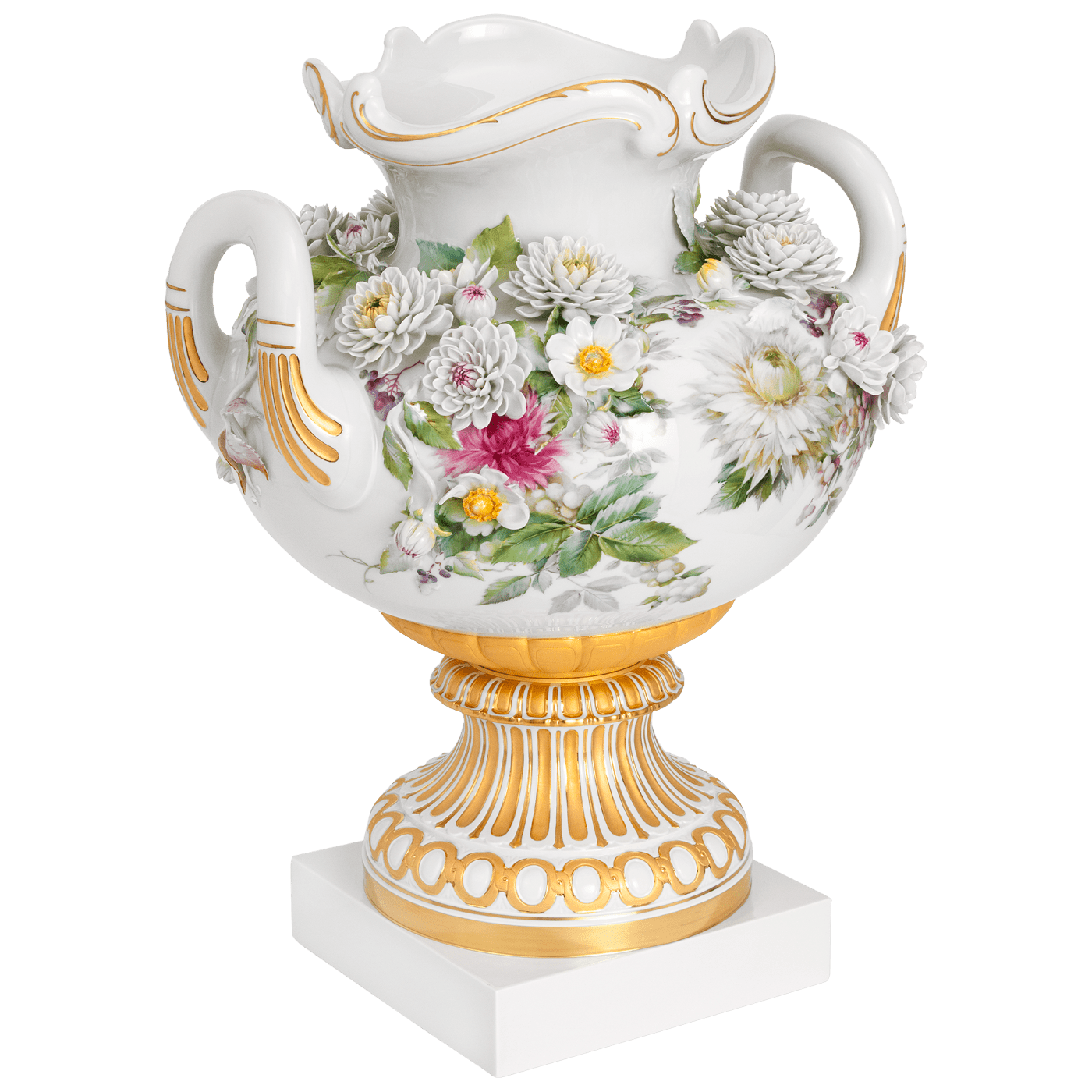 Vase Dahlia, H 57 cm, limitiert | Meissen Limitierte Meisterwerke 25a284 - 81m07 - Meissen Weimar