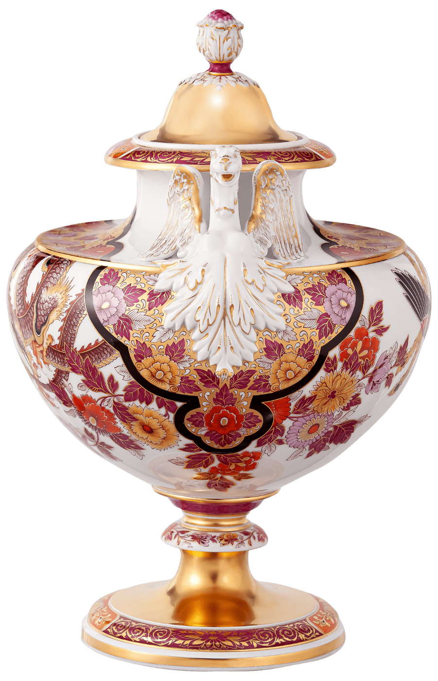 Vase Drache und Phönix H 34 cm | Meissen Limitierte Meisterwerke 59a484 - 51m75 - Meissen Weimar