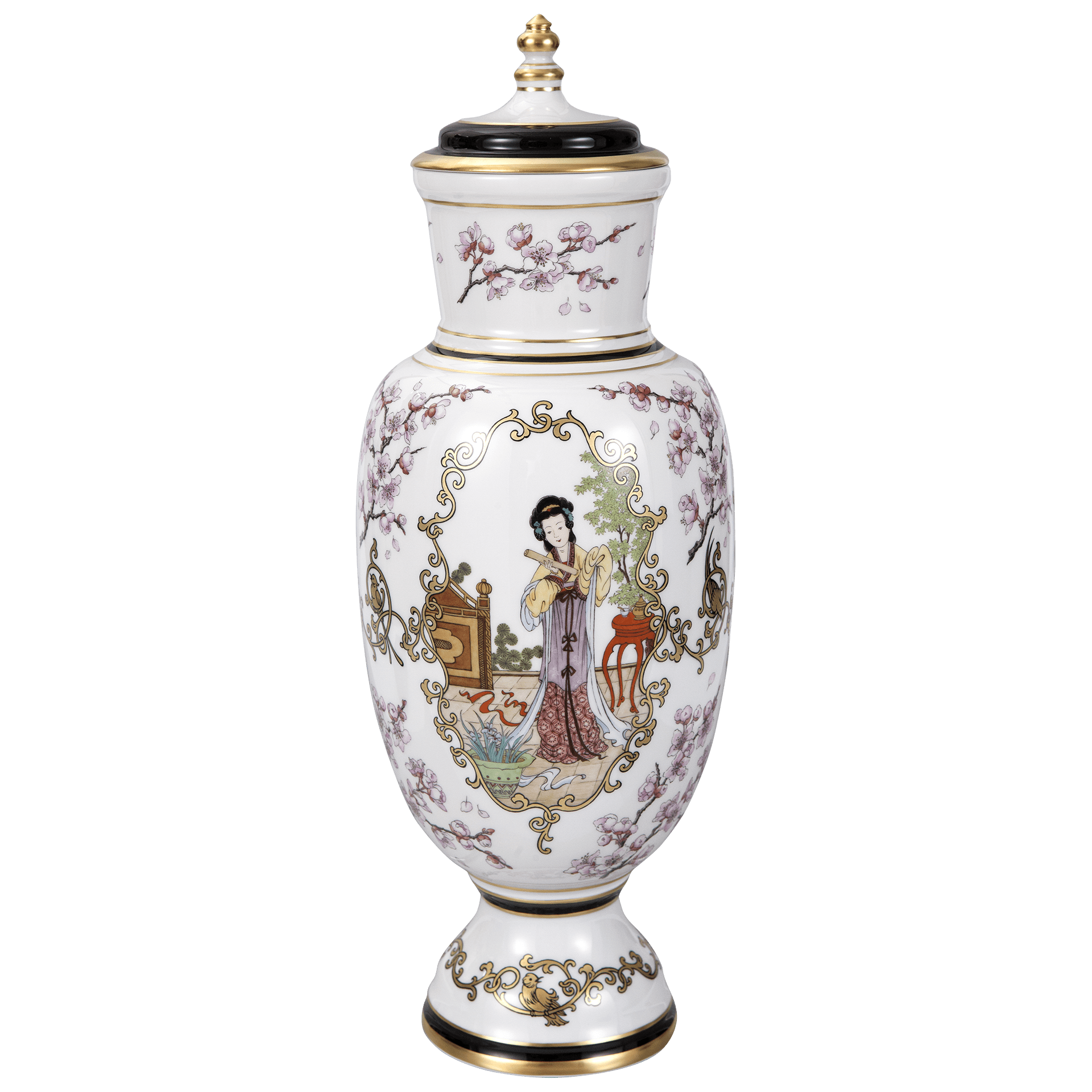 Vase Drei Asiatische Damen, limitiert, H 39 cm | Meissen Limitierte Meisterwerke 603284 - 51118 - Meissen Weimar