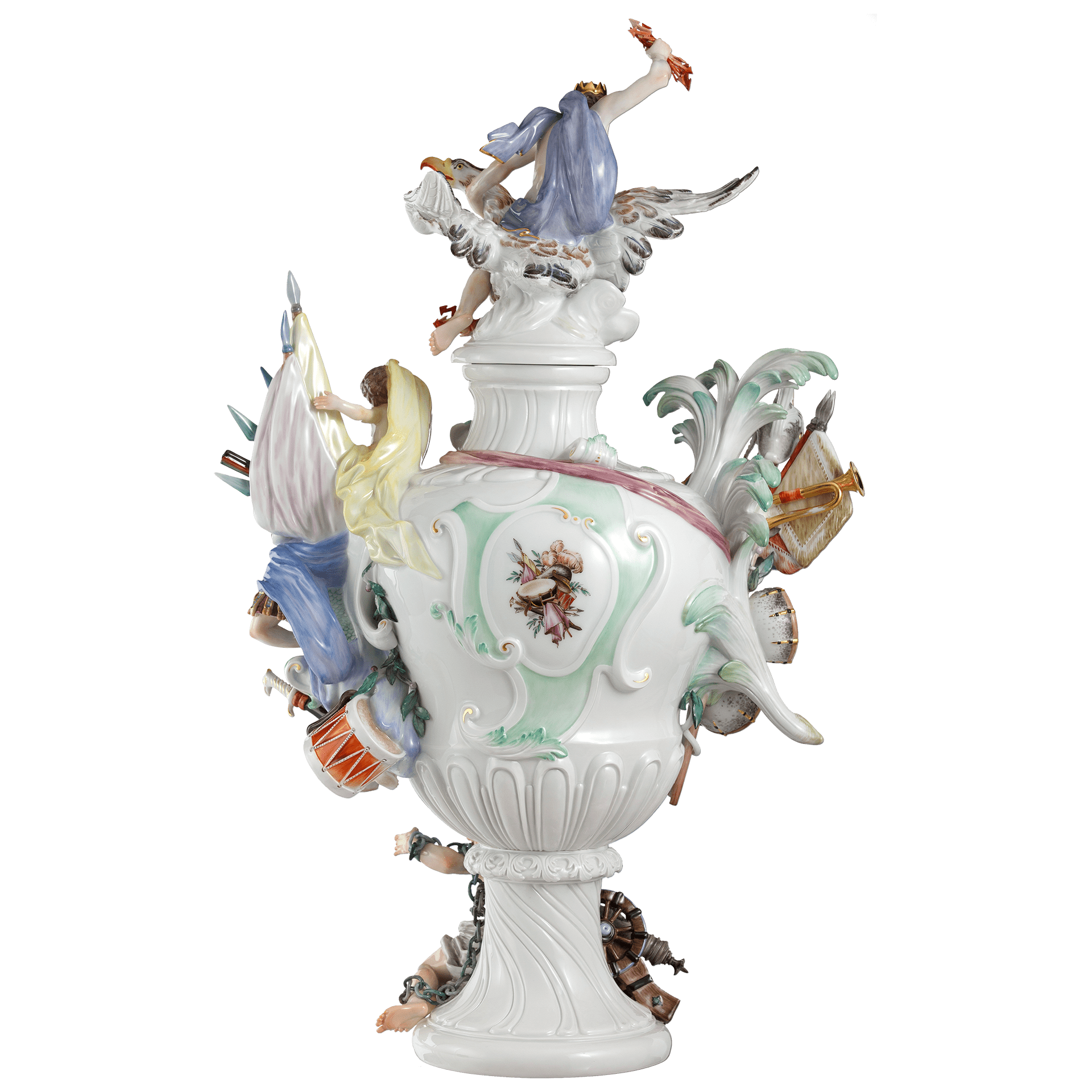 Vase, Elementevase Feuer und Krieg, H 67 cm | Meissen Vasen Kollektion 90a480 - 81m10 - Meissen Weimar