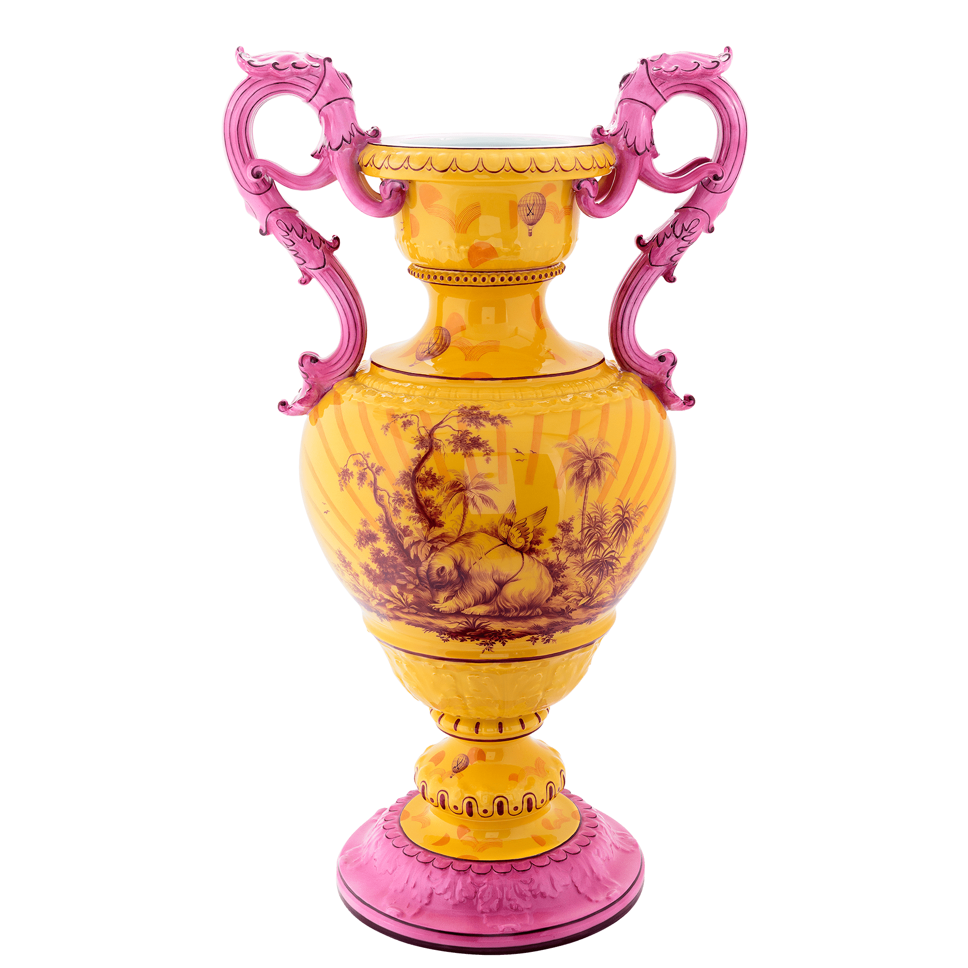Vase "Exotische Traumwelt", Lim. 25, H 61 cm | Meissen Limitierte Meisterwerke 27A584-50M38 - Meissen Weimar