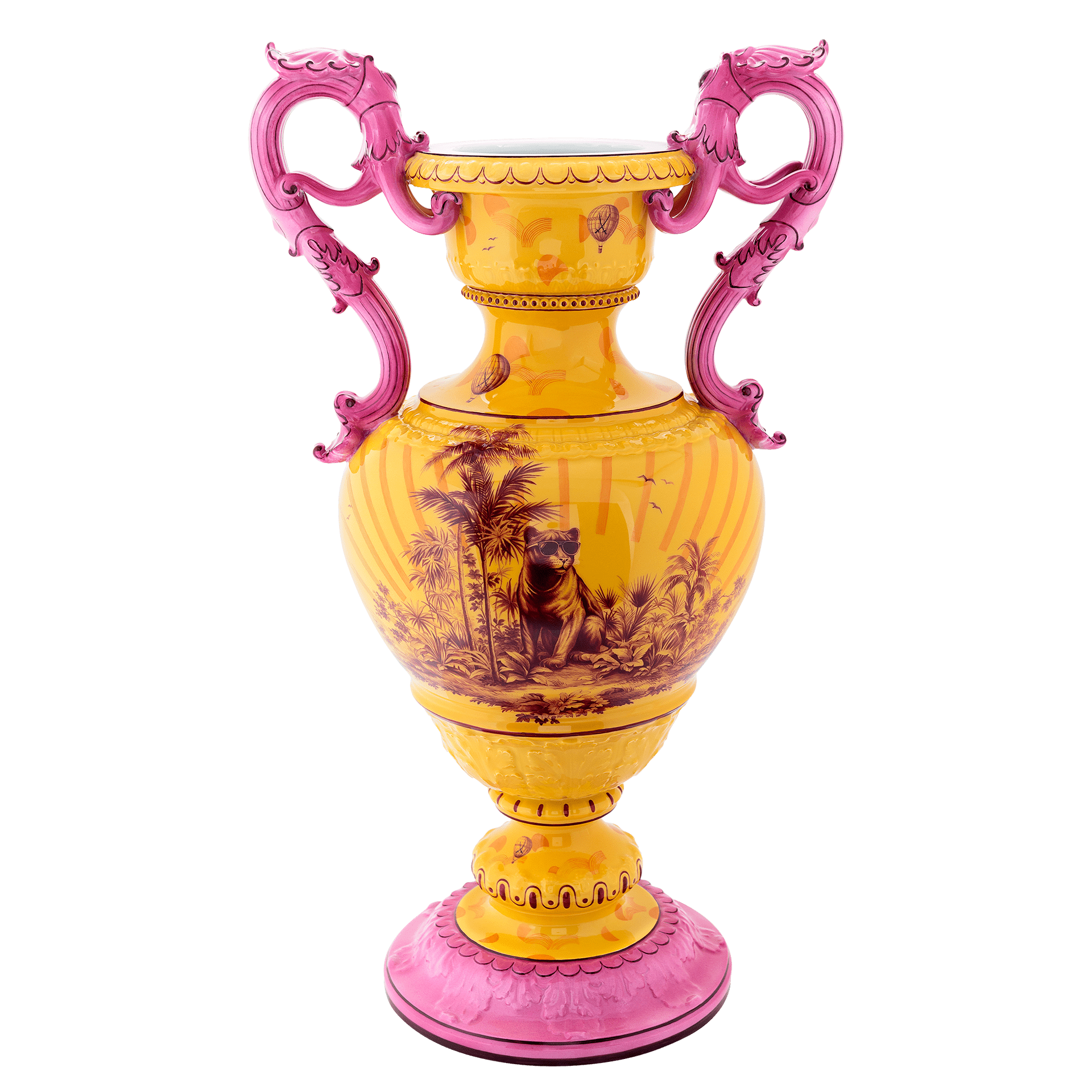 Vase "Exotische Traumwelt", Lim. 25, H 61 cm | Meissen Limitierte Meisterwerke 27A584-50M38 - Meissen Weimar