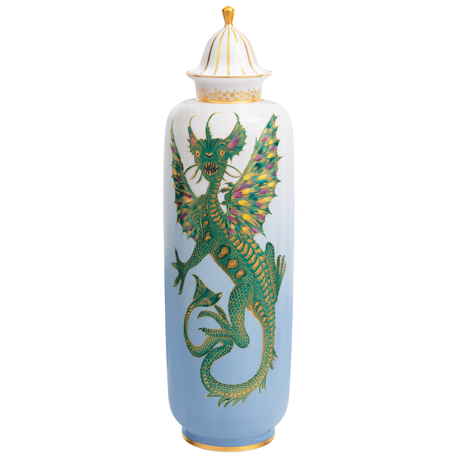 Vase Fantasiedrachen, Limitiert, H 49 cm | Meissen Limitierte Meisterwerke 59a584 - 51180 - Meissen Weimar