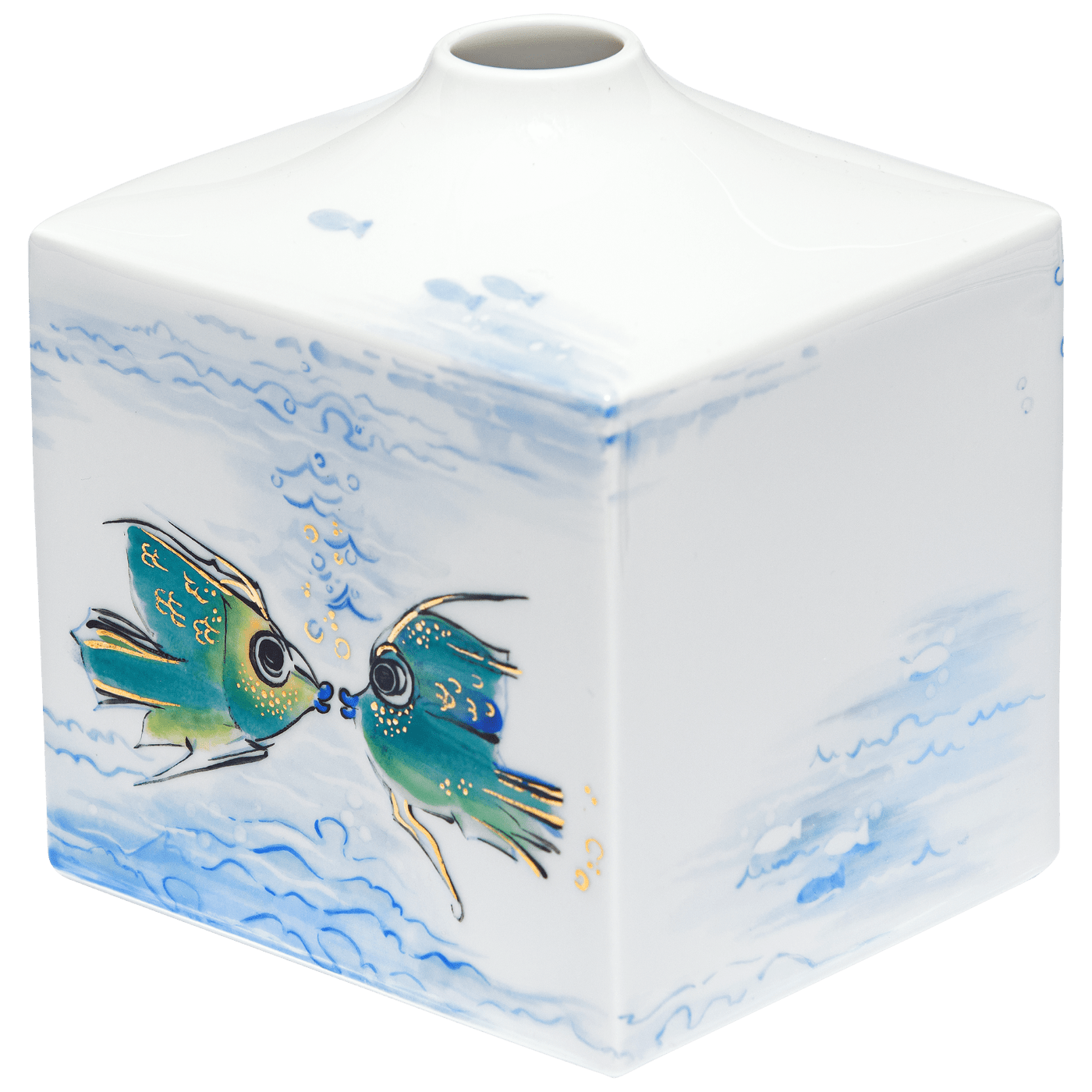 Vase, Fisch Flirt, H 13 cm | Meissen Cosmopolitan 936a74 - 50192 - Meissen Weimar
