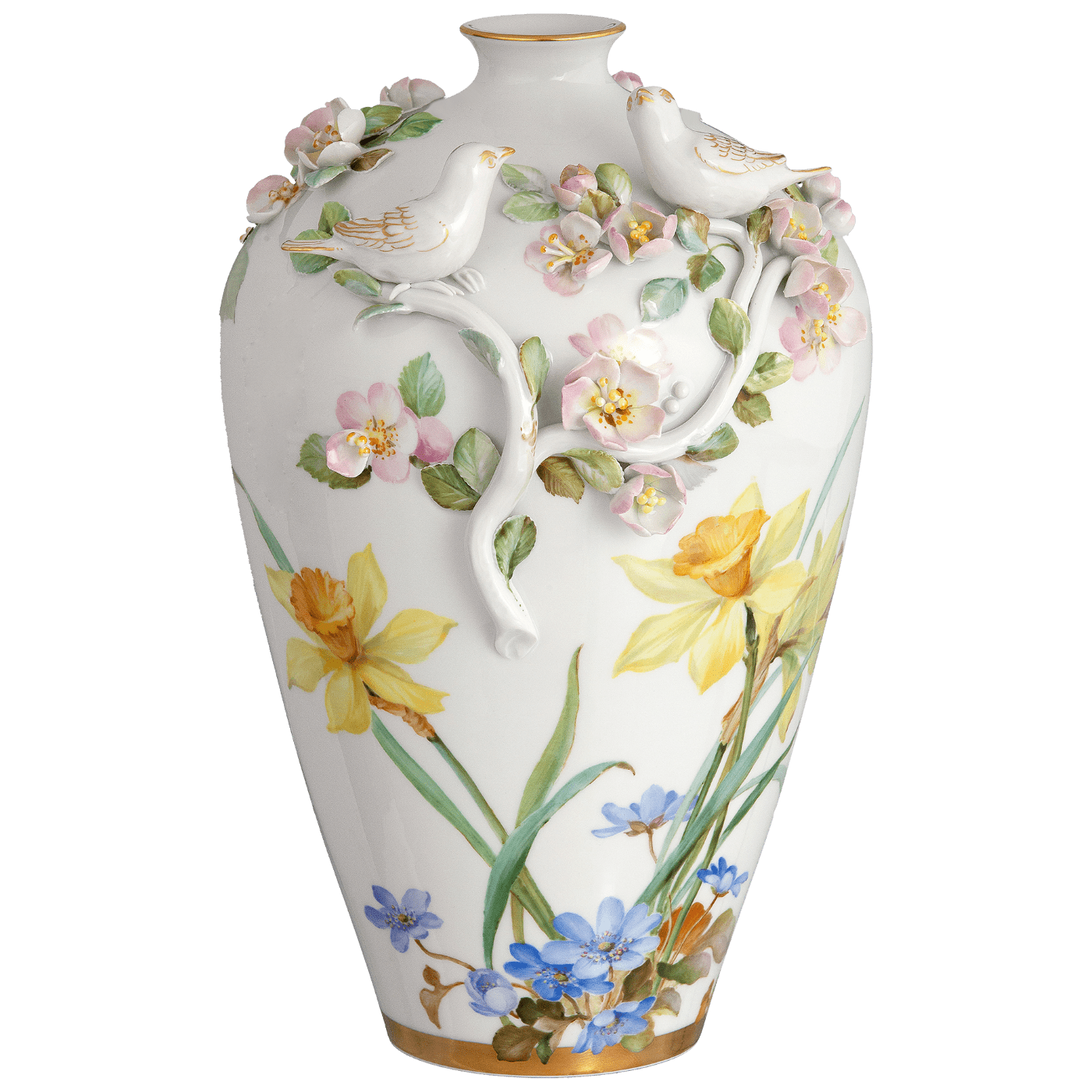 Vase Frühling, handbemalt, H 25 cm | Meissen Limitierte Meisterwerke 25a484 - 82310 - Meissen Weimar