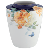 Vase Gelbe Rosen und Schmetterlinge, H 21 cm, Limitierte Edition | Meissen Cosmopolitan
