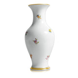 Vase, Gestreute Blümchen, bunt, Goldrand, H 24 cm | Meissen Form 'Neuer Ausschnitt'