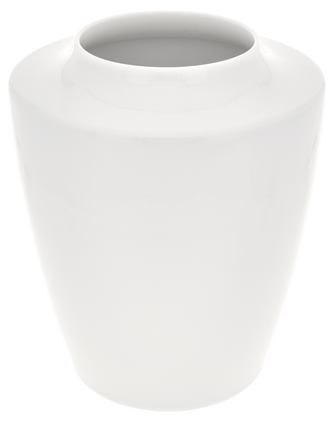 Vase groß Weiß H 21 cm