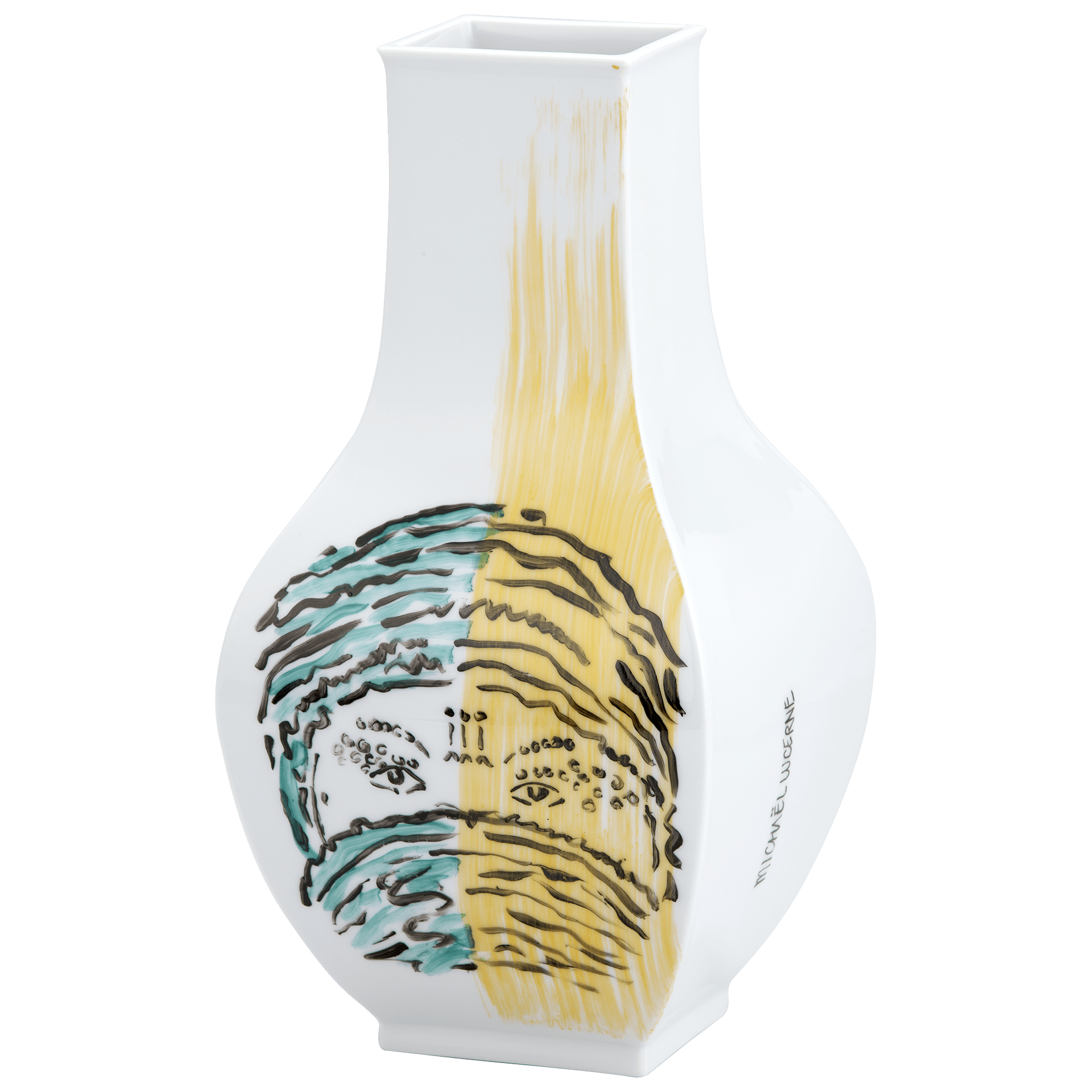 Vase, handbemalt, H 33 cm | Meissen Unikate 63c052 - u5407 - Meissen Weimar