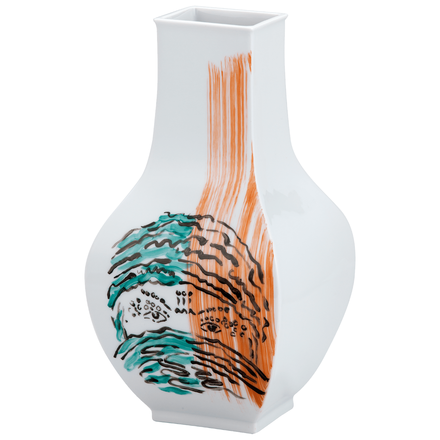 Vase, handbemalt, H 33 cm | Meissen Unikate 63c052 - u5407 - Meissen Weimar